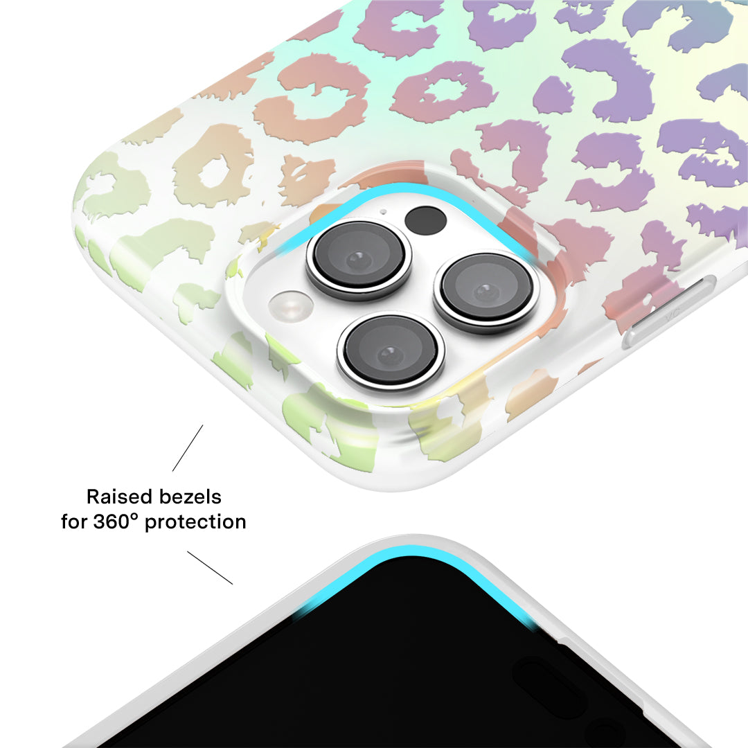 White Opal Leopard iPhone Case