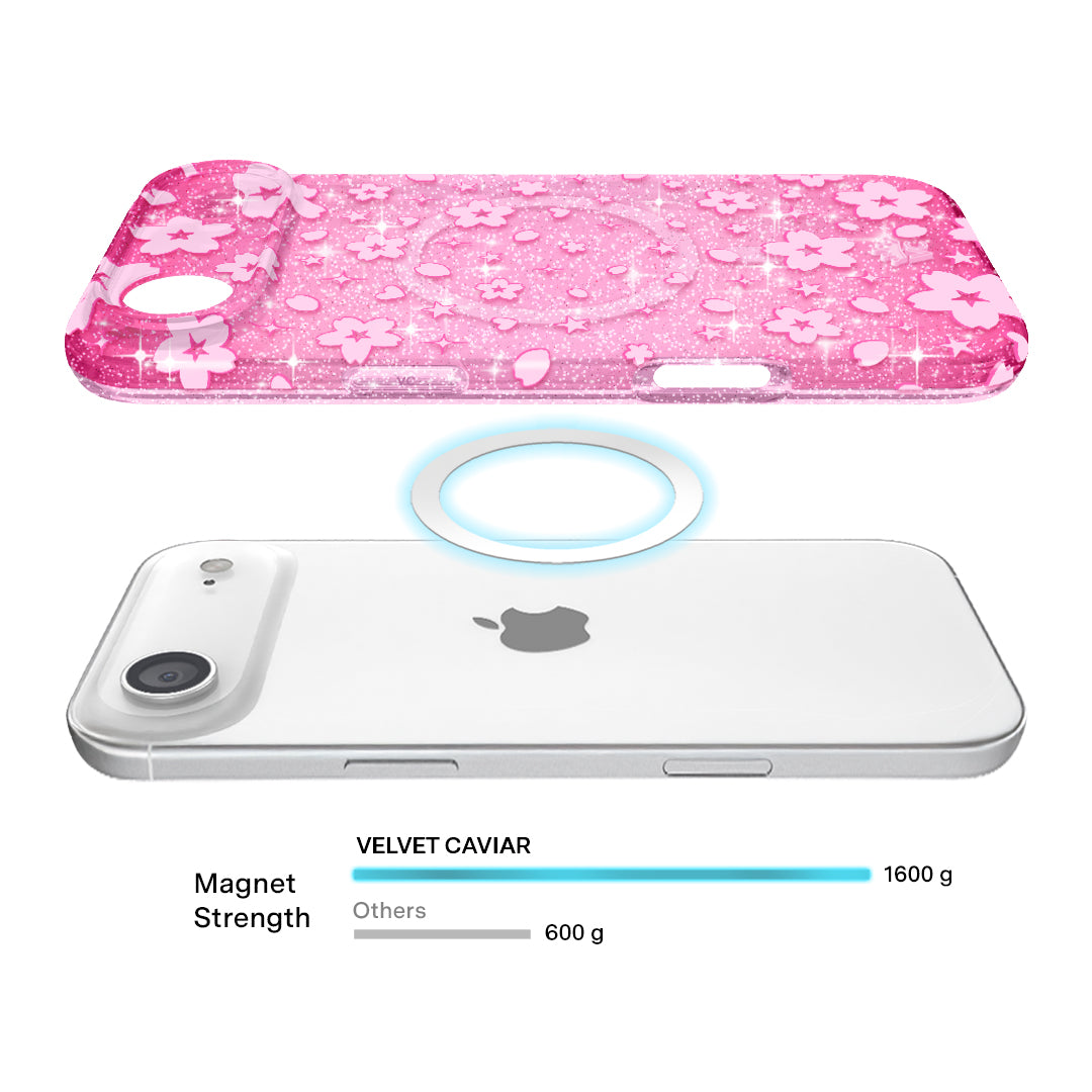 Cherry Blossom Glitter iPhone Case