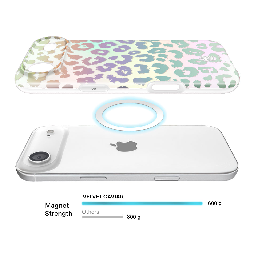 White Opal Leopard iPhone Case