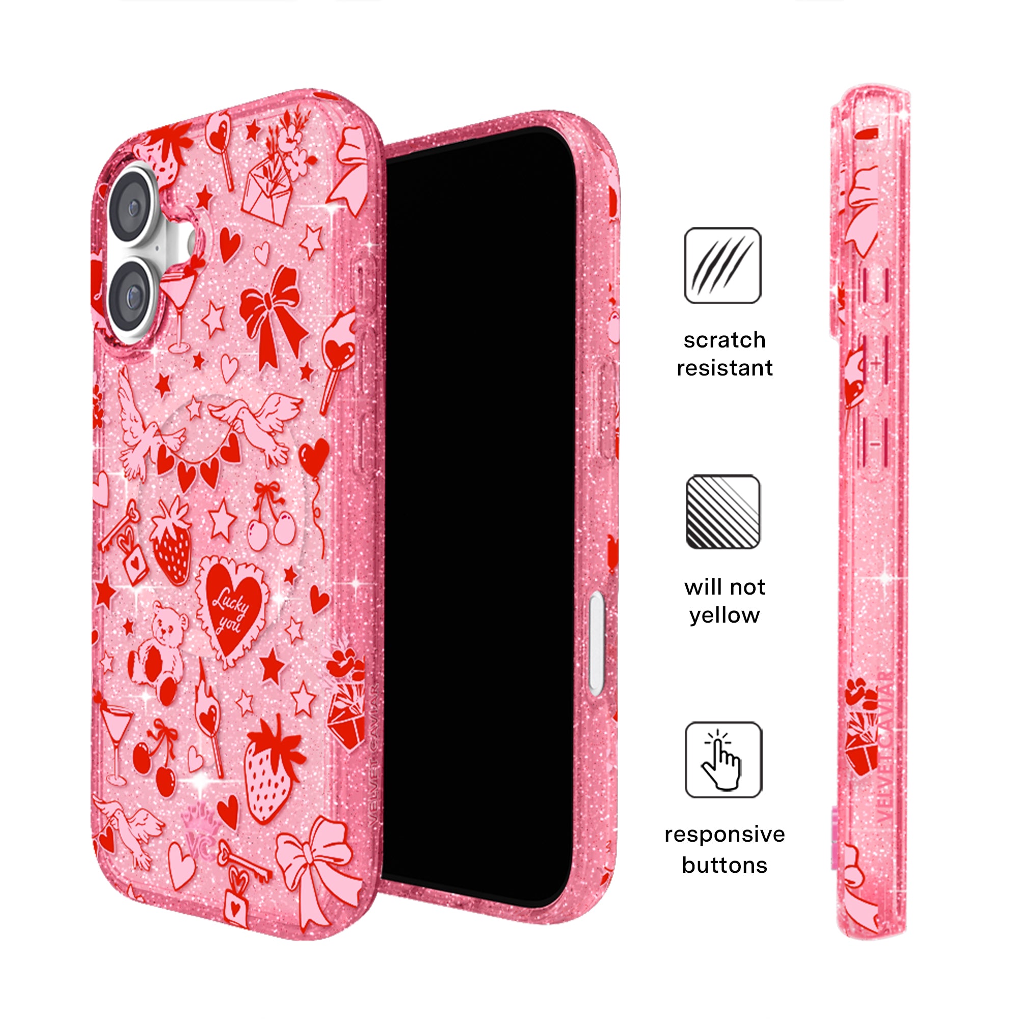 Be Mine Glitter iPhone Case