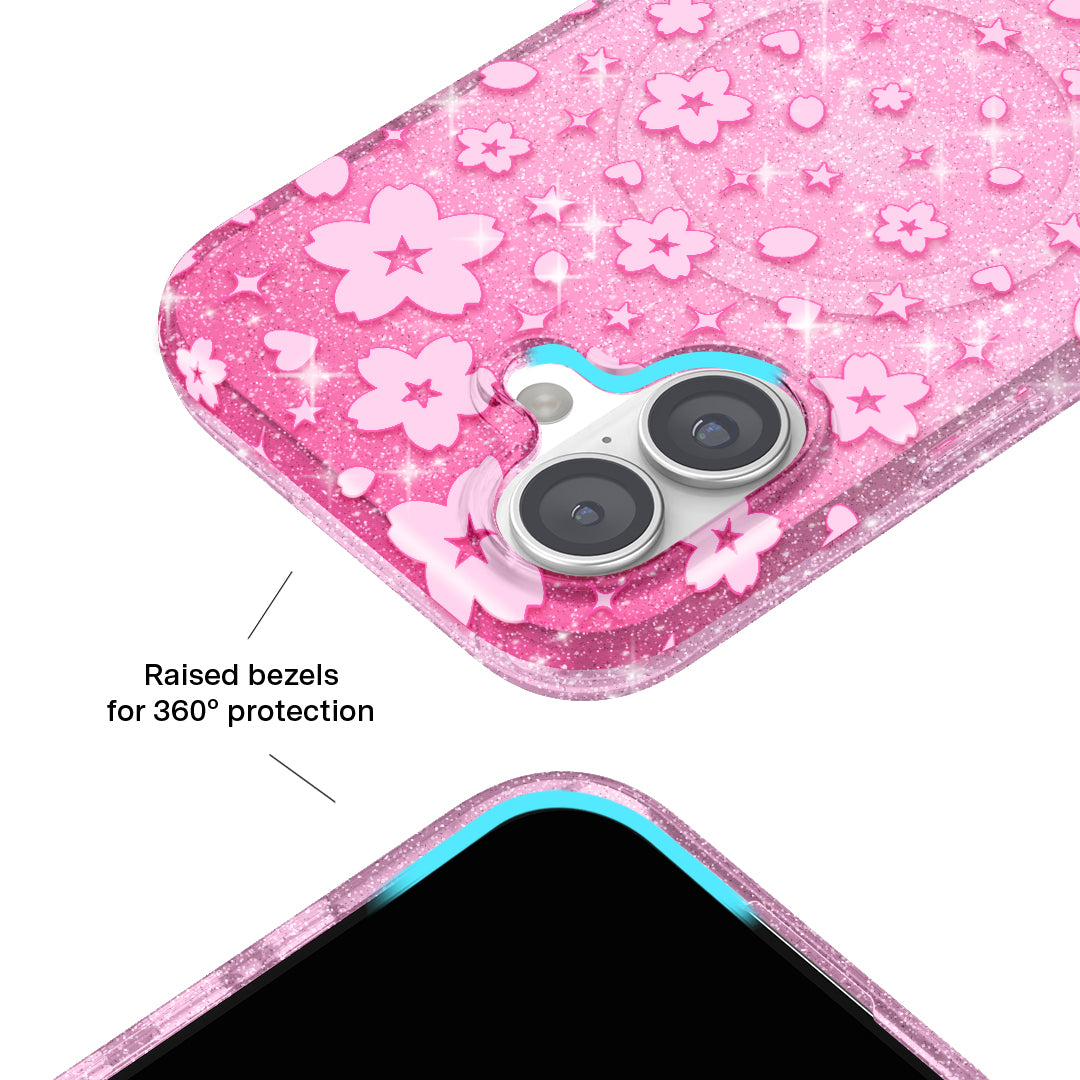 Cherry Blossom Glitter iPhone Case