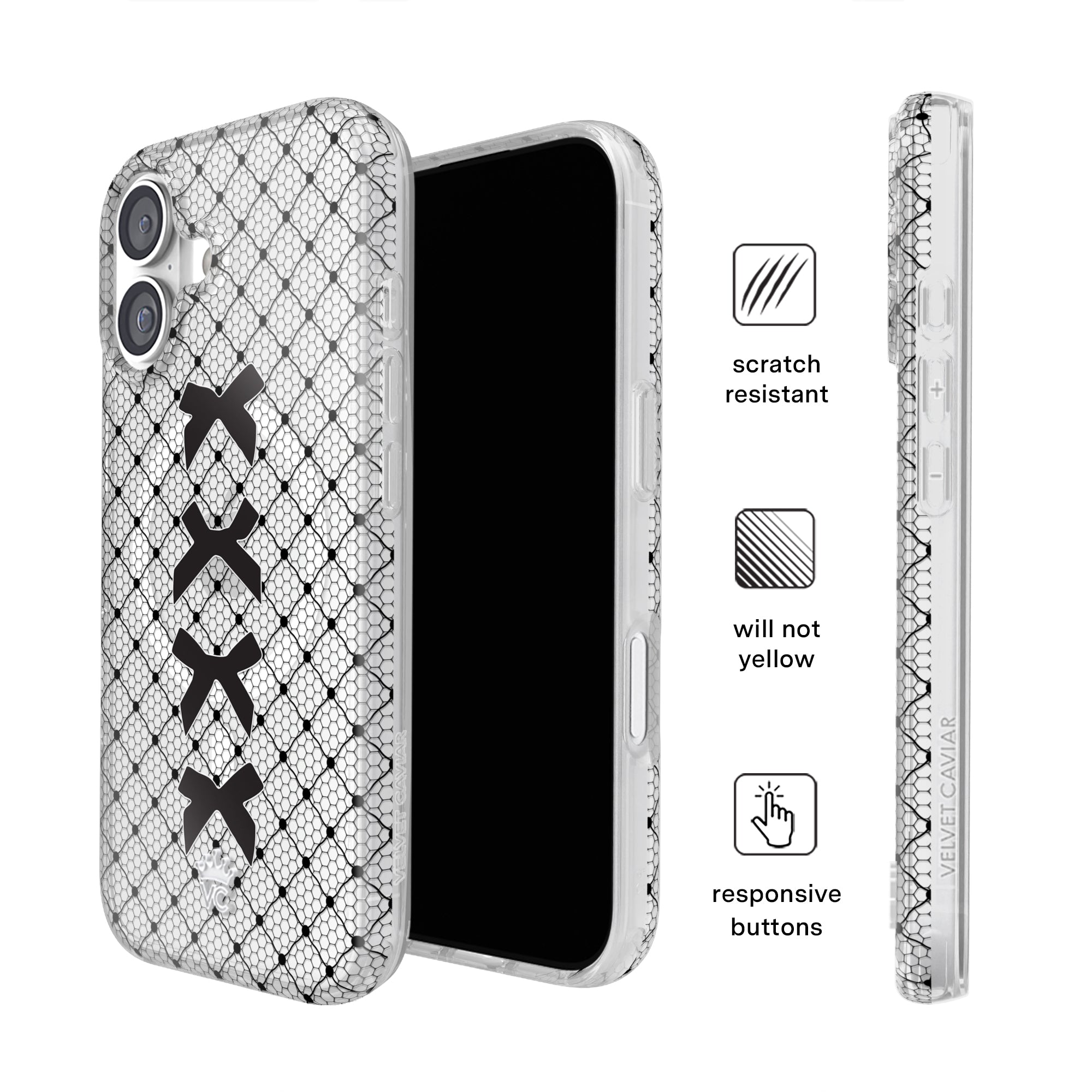 Lacy Black Bows iPhone Case