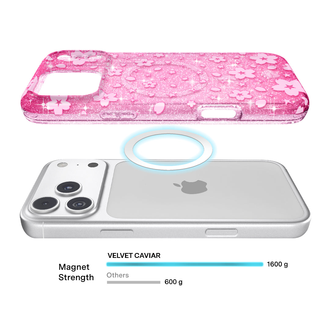 Cherry Blossom Glitter iPhone Case