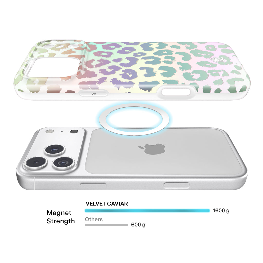 White Opal Leopard iPhone Case