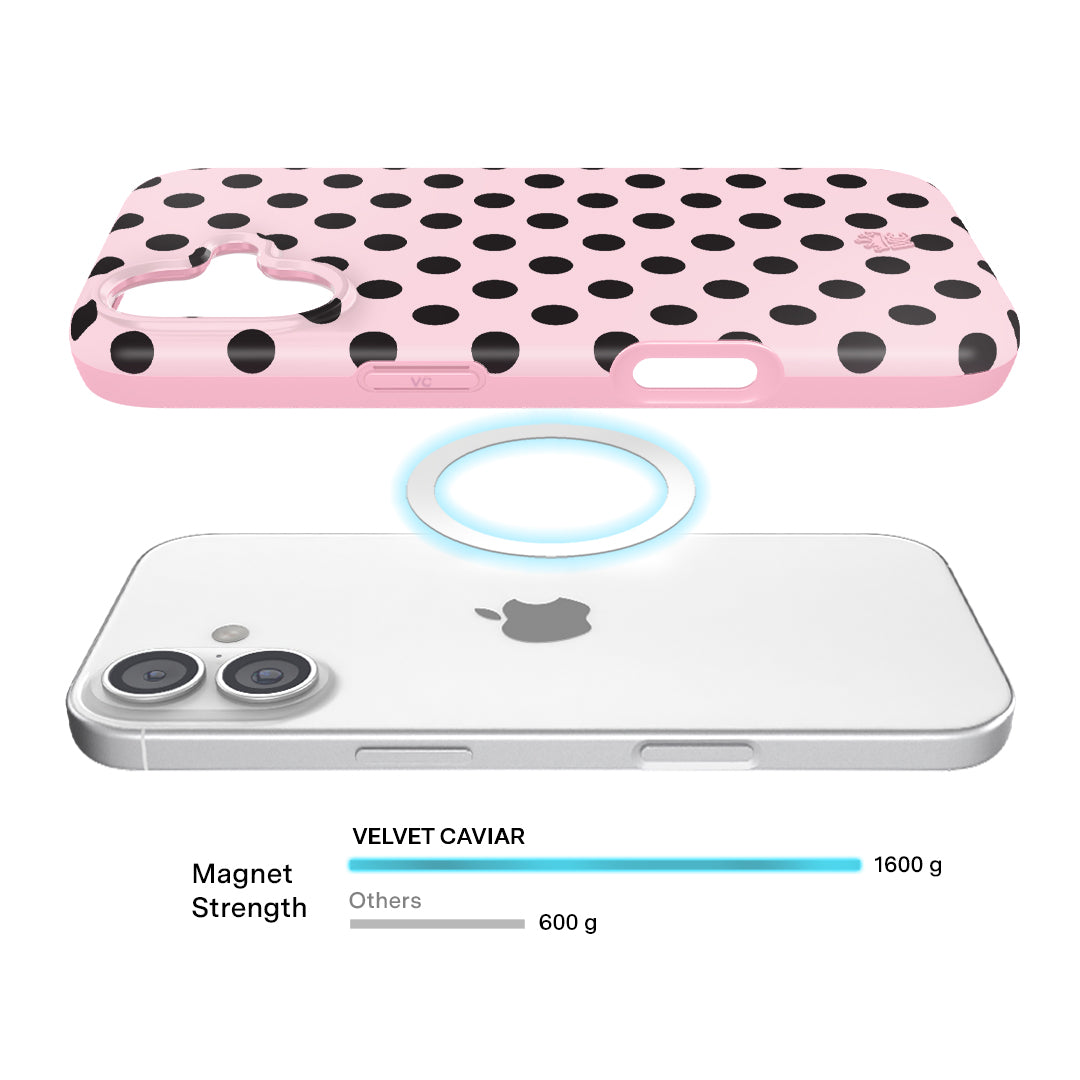 Princess Pink Polka Dot iPhone Case