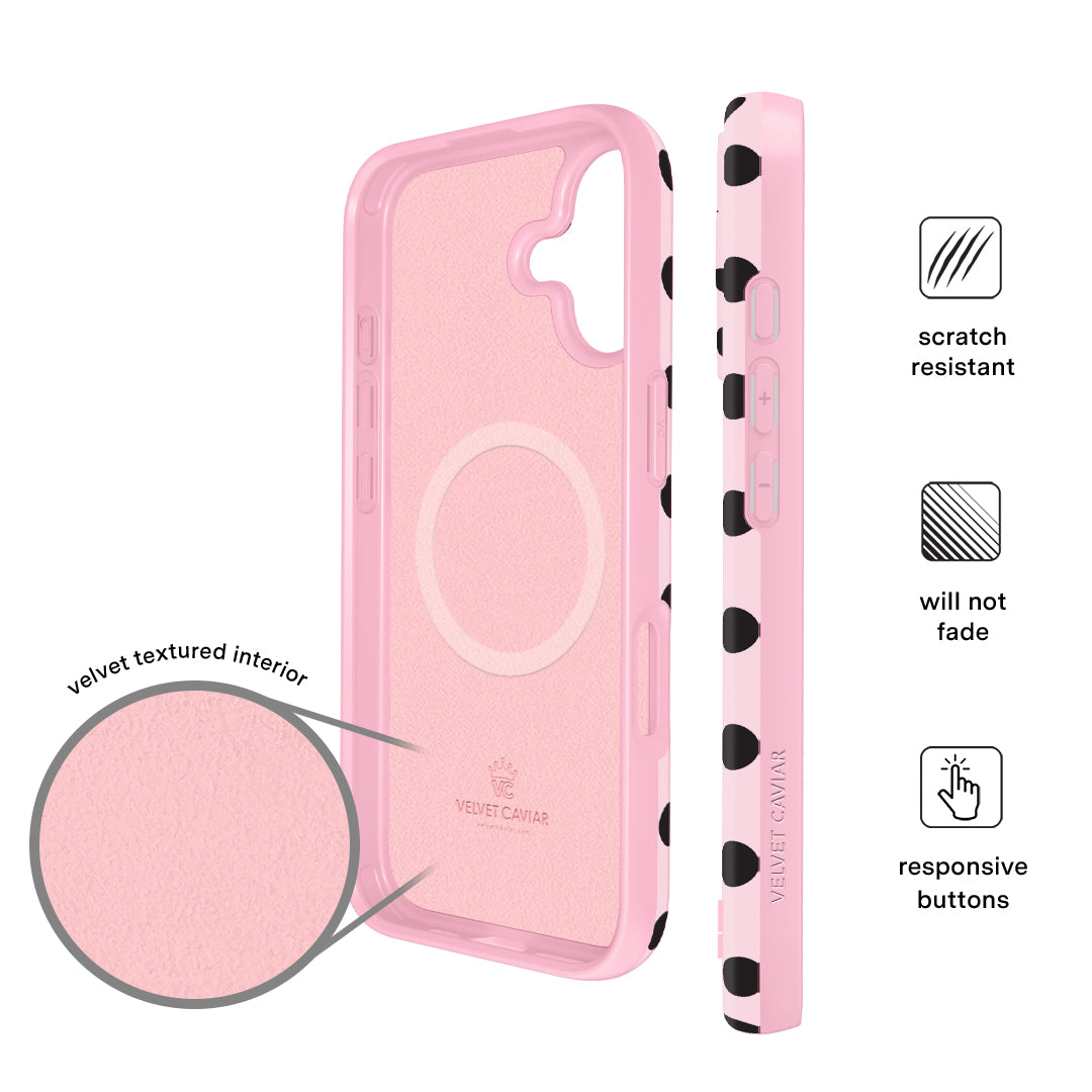 Princess Pink Polka Dot iPhone Case