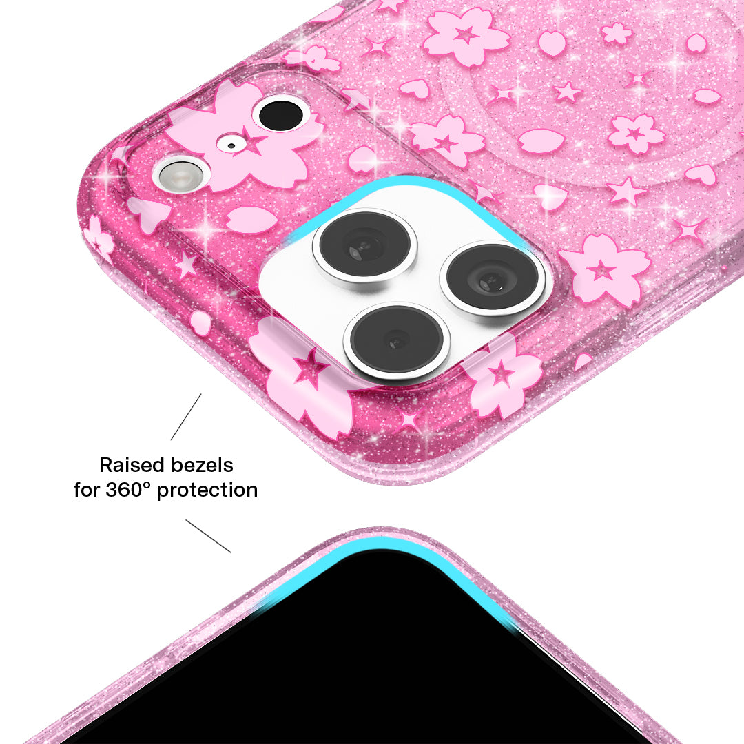 Cherry Blossom Glitter iPhone Case