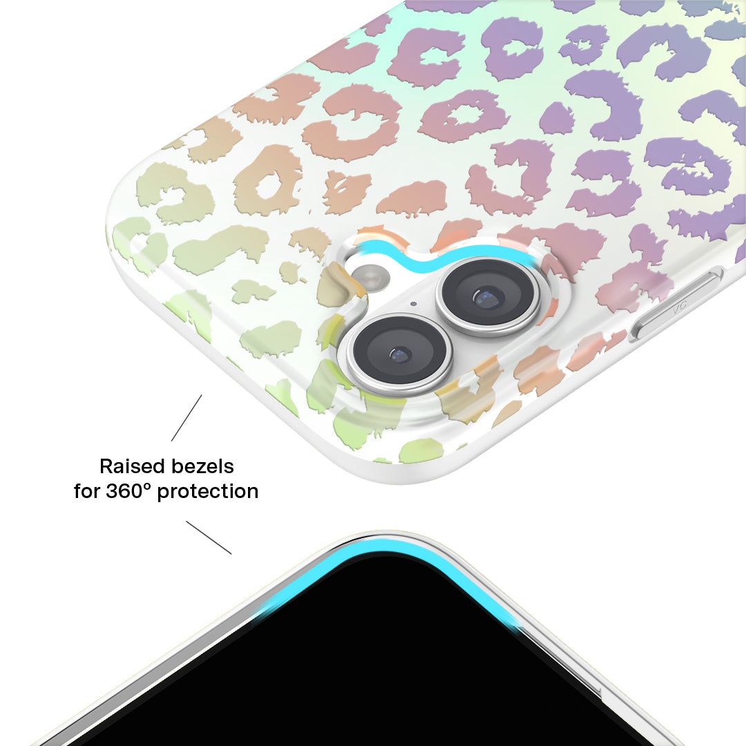 White Opal Leopard iPhone Case