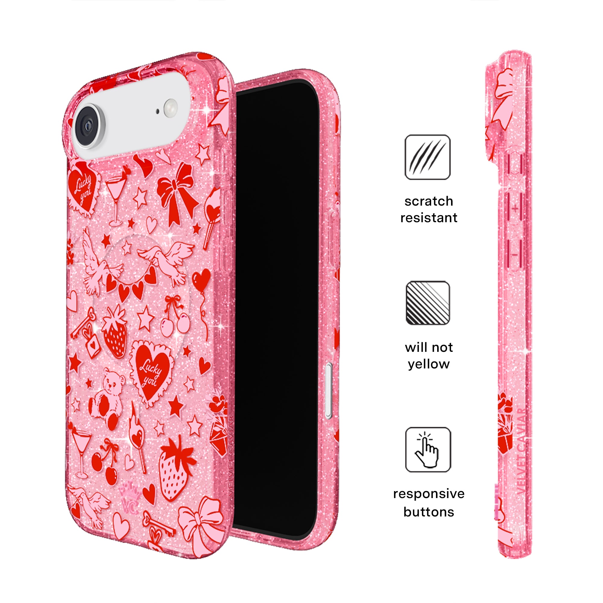 Be Mine Glitter iPhone Case