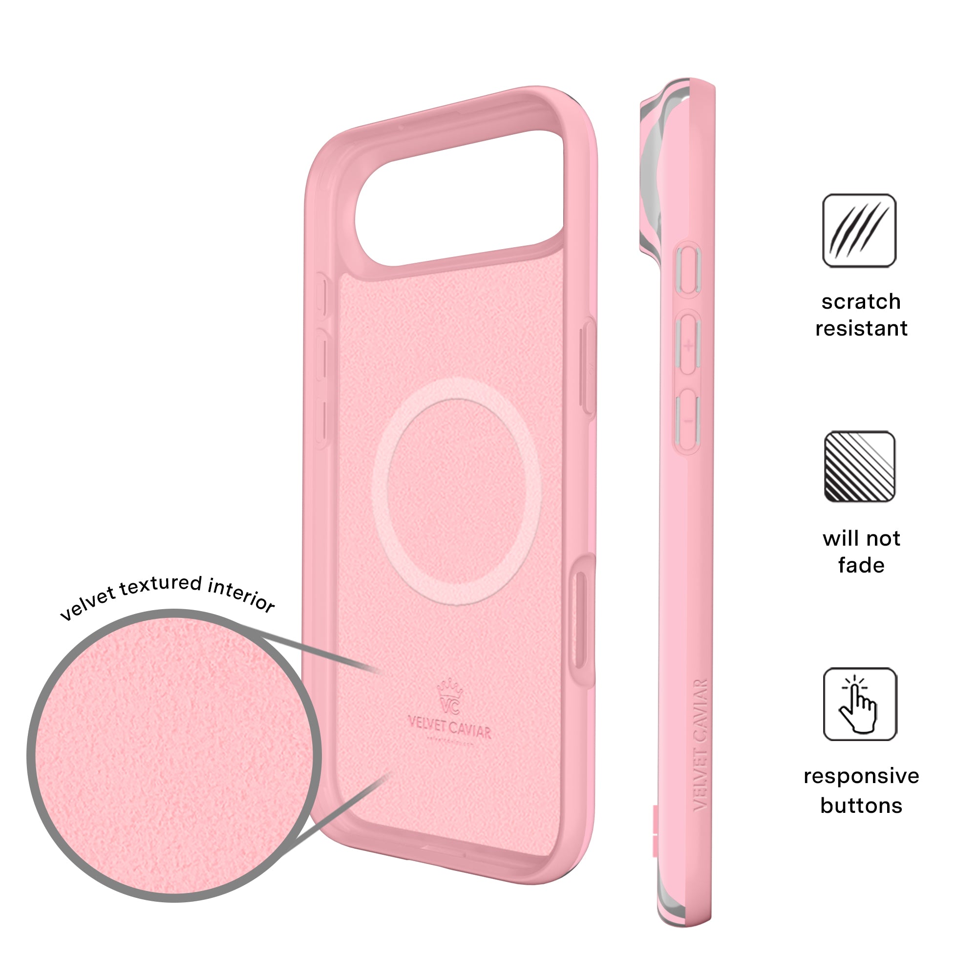 Pink Chrome Stripes iPhone Case