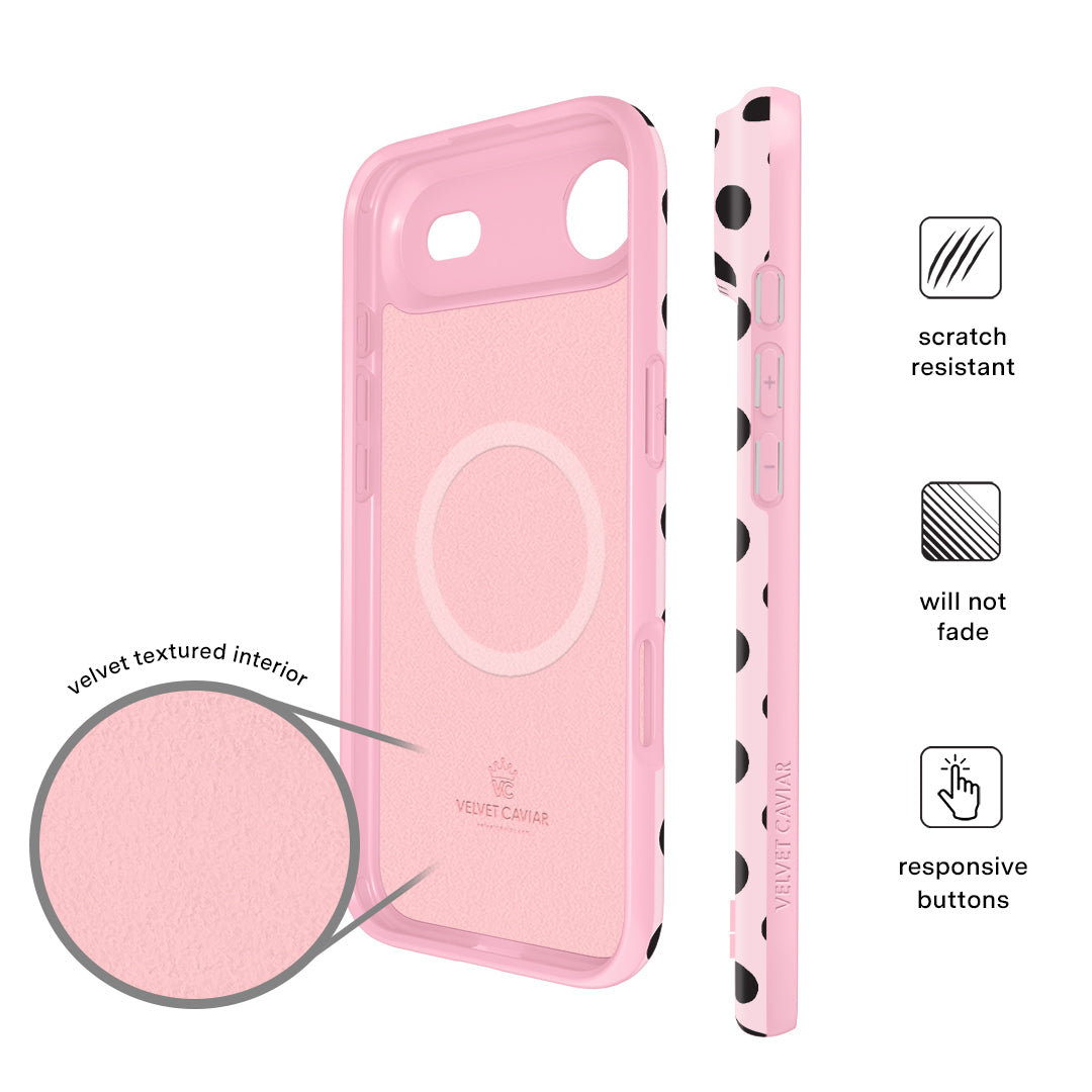 Princess Pink Polka Dot iPhone Case