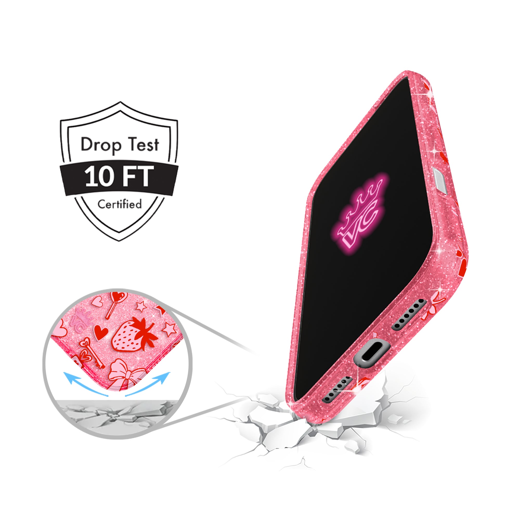 Be Mine Glitter iPhone Case