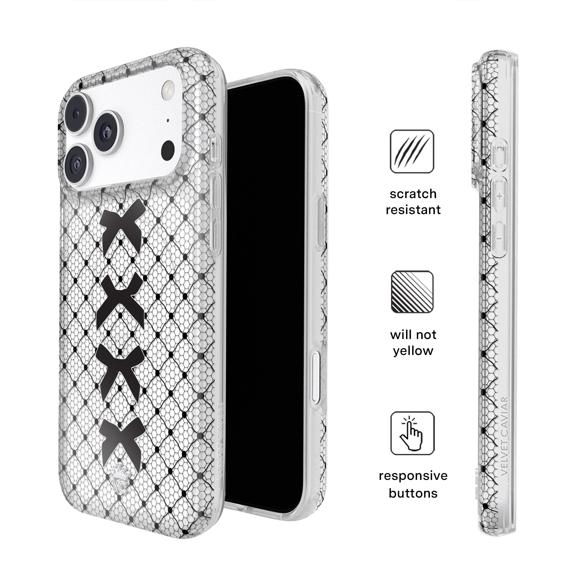 Lacy Black Bows iPhone Case