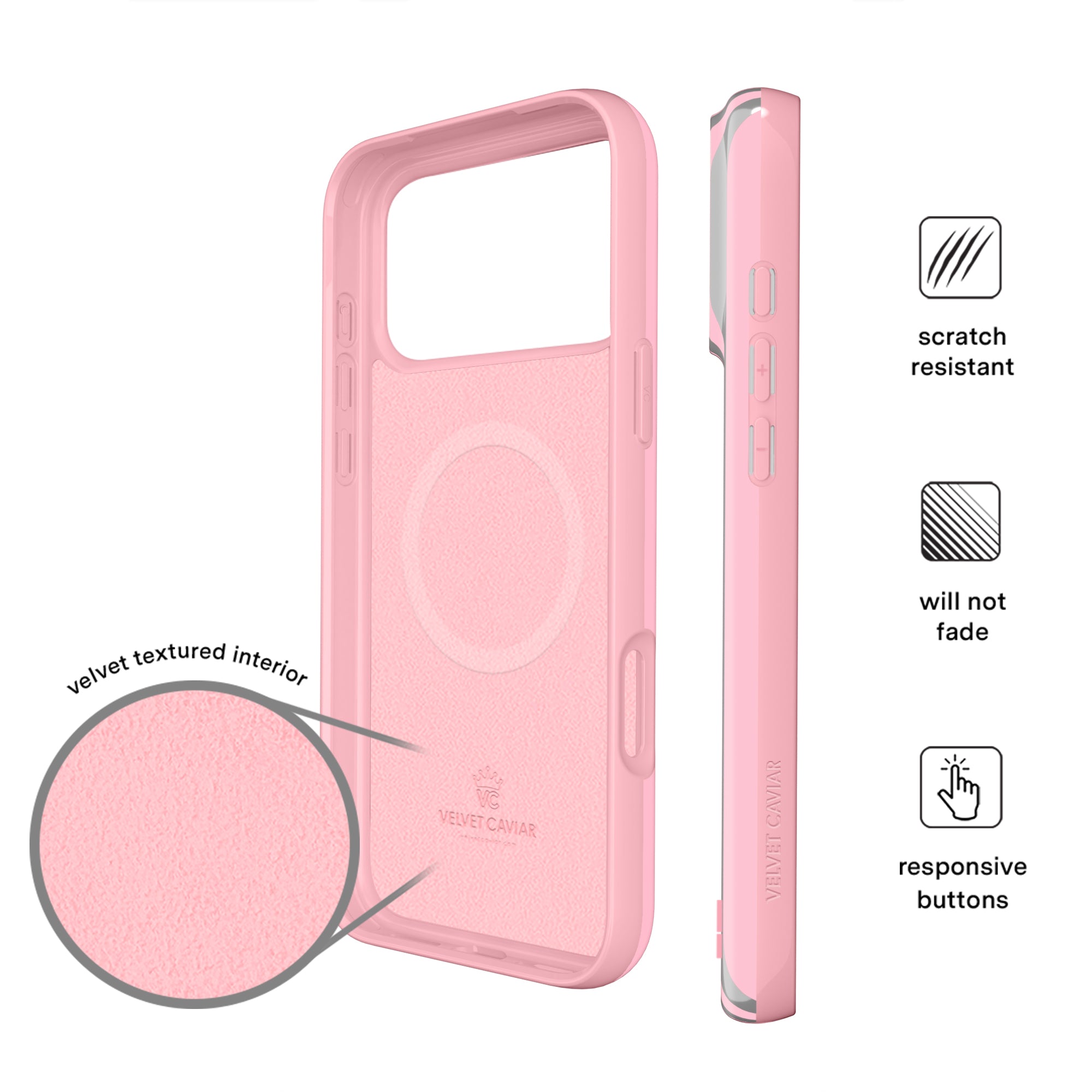 Pink Chrome Stripes iPhone Case