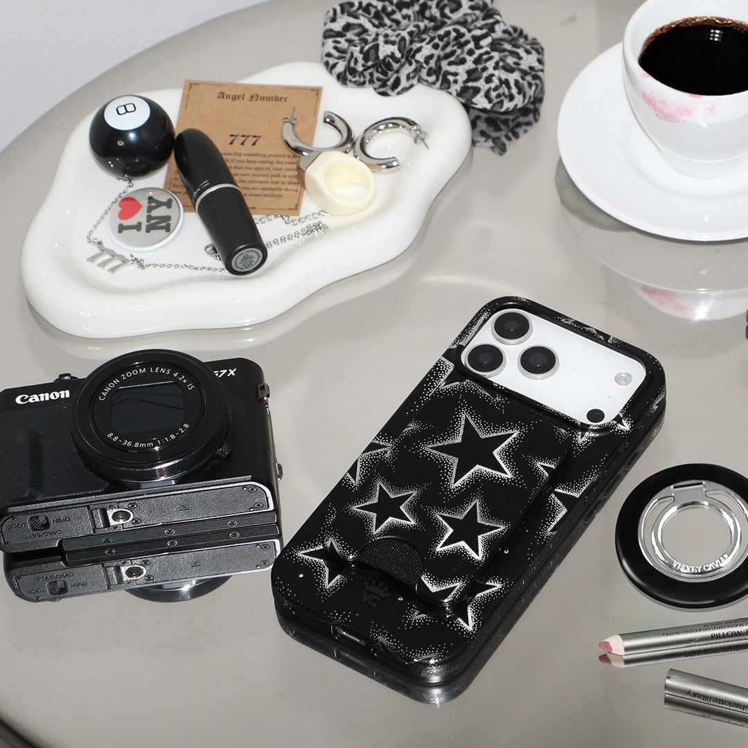 Chrome Stars MagSafe Wallet