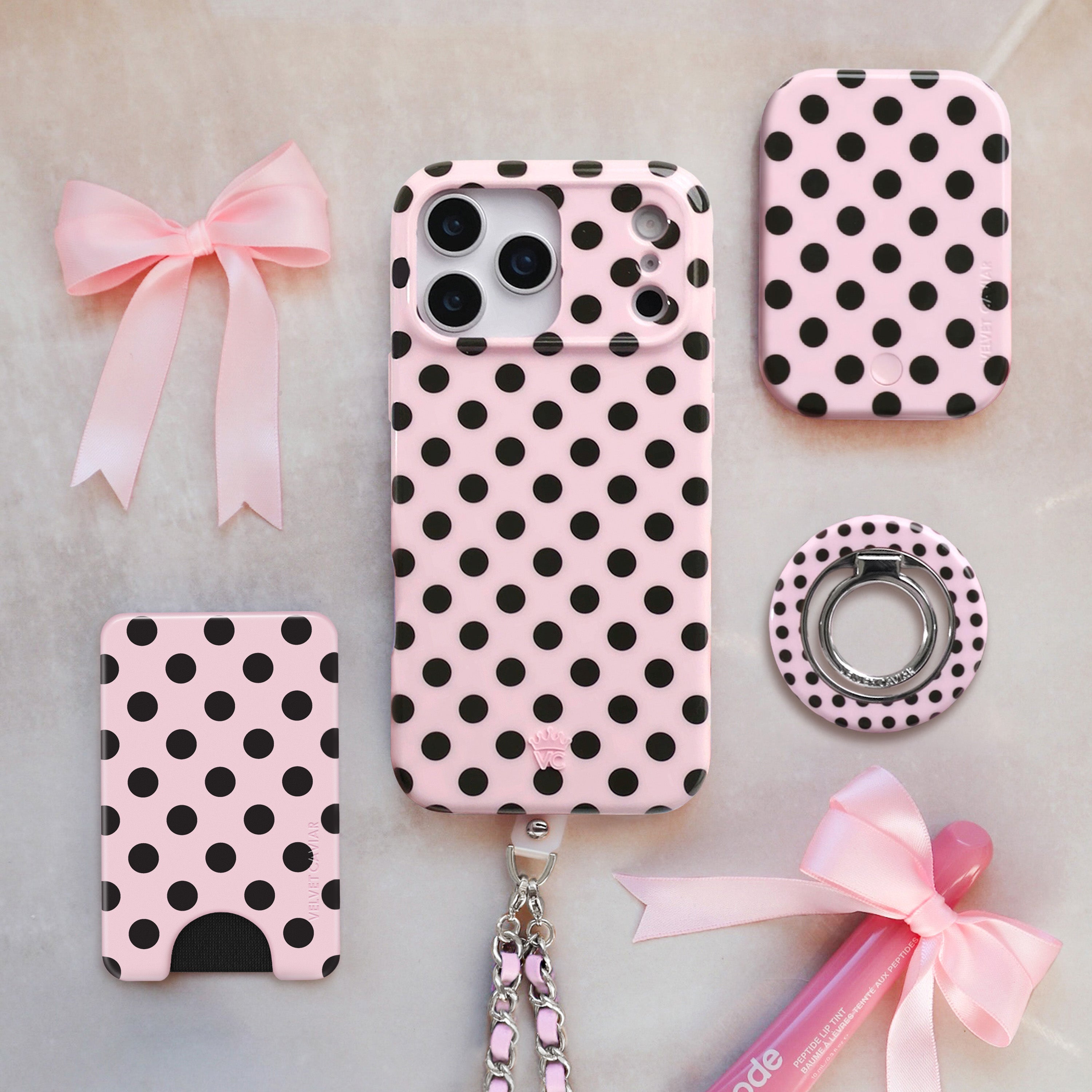 Princess Pink Polka Dot MagSafe Wallet