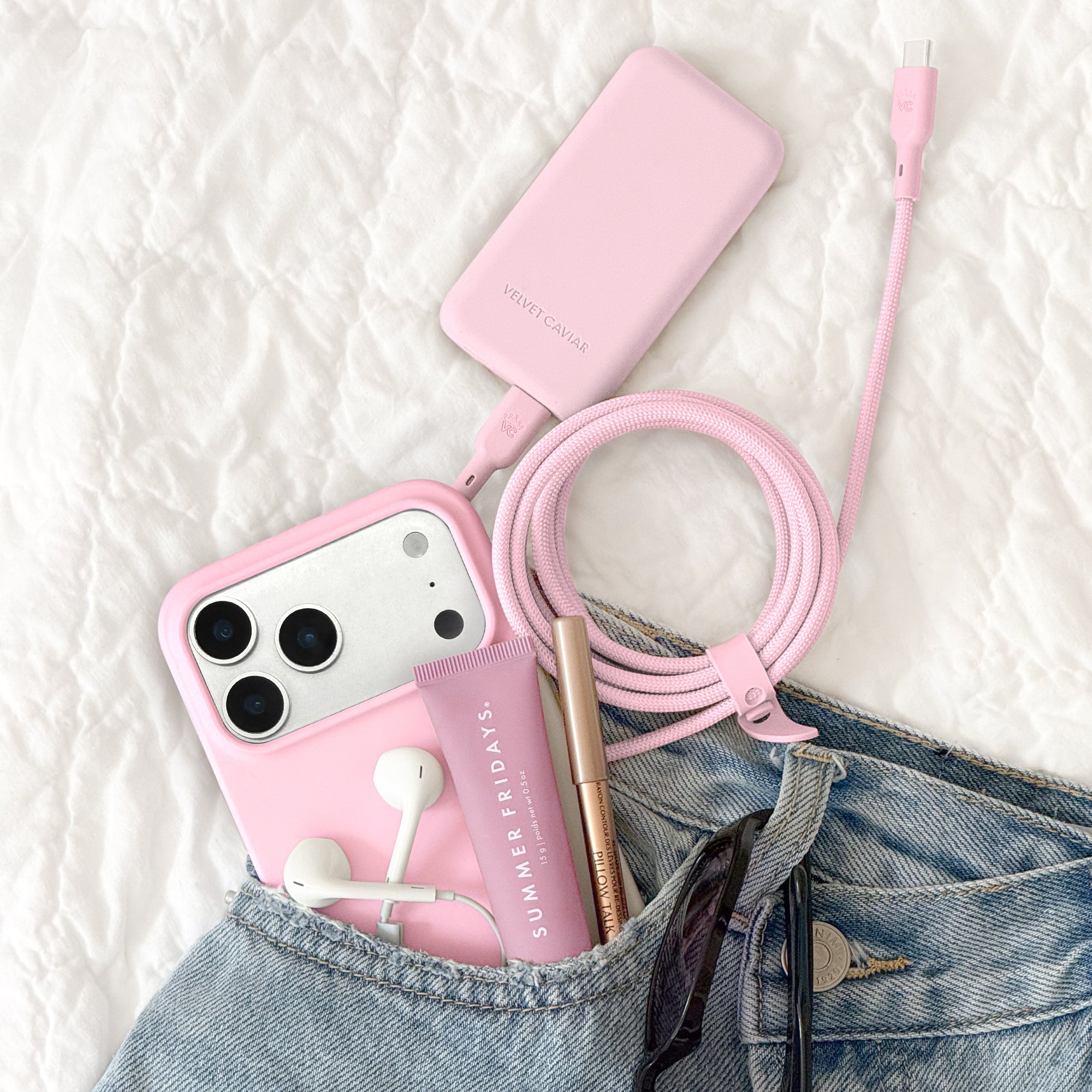 Strawberry Milk Fast Charging Cable, 6ft USB-C