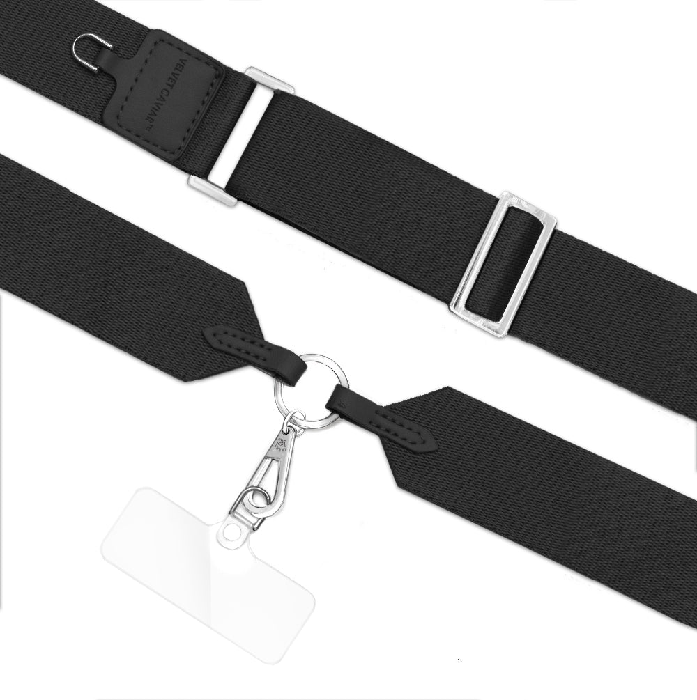 Black Utility Phone Crossbody Strap