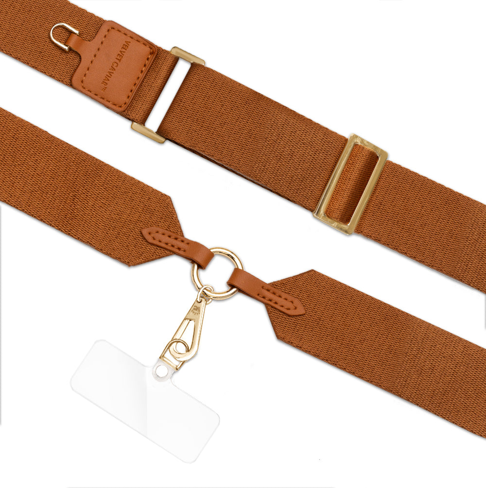Tan Utility Phone Crossbody Strap