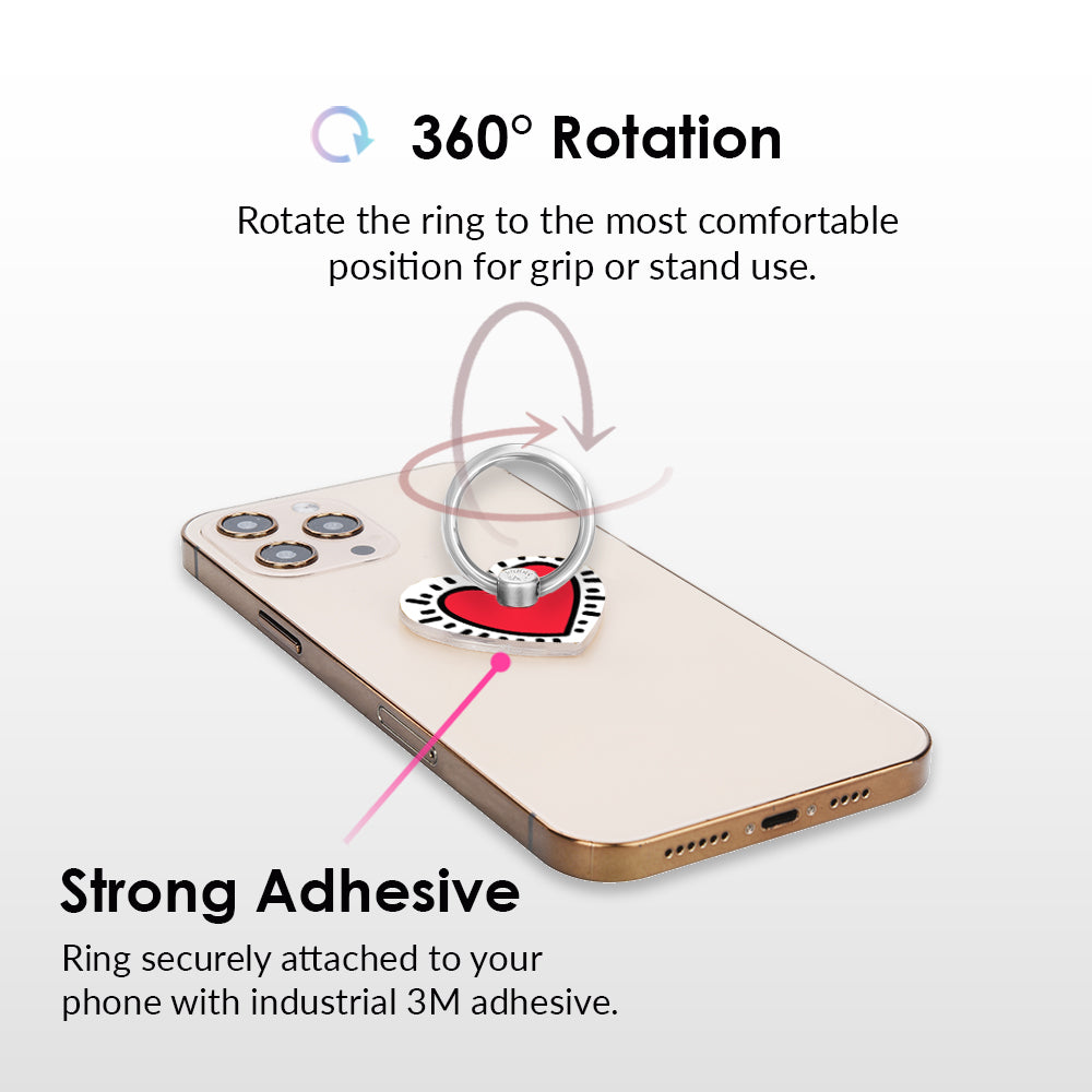 Keith Haring Red Heart Phone Ring