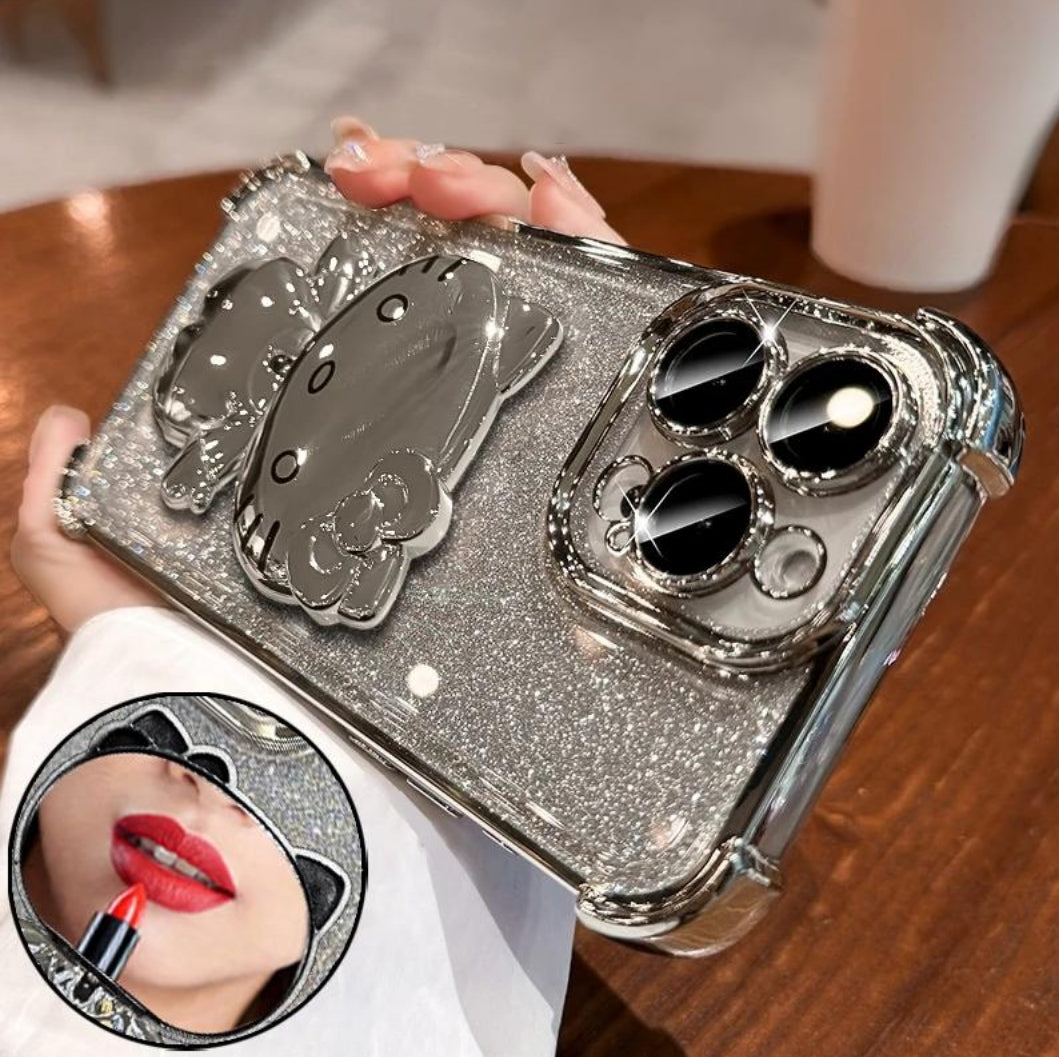 Silver Hello Kitty Mirrored Bracelet Phone Case