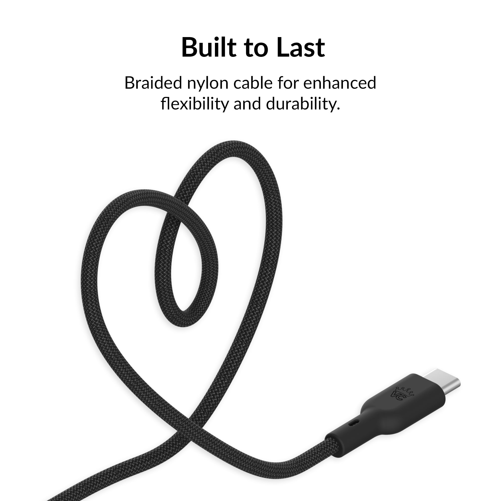 Black Fast Charging Cable, 6ft USB-C
