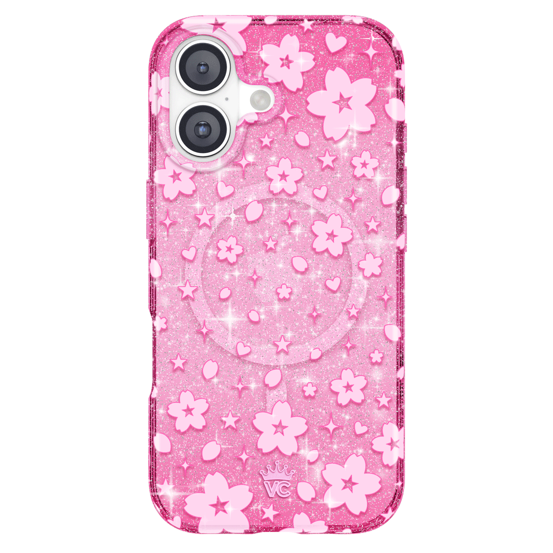 Cherry Blossom Glitter iPhone Case