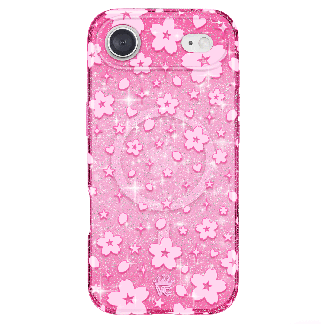 Cherry Blossom Glitter iPhone Case