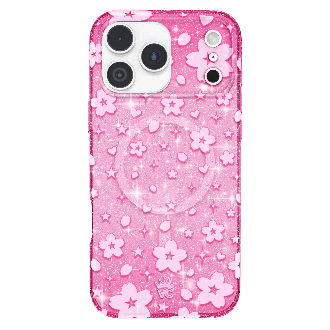 Cherry Blossom Glitter iPhone Case