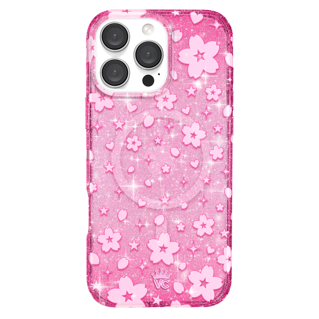 Cherry Blossom Glitter iPhone Case