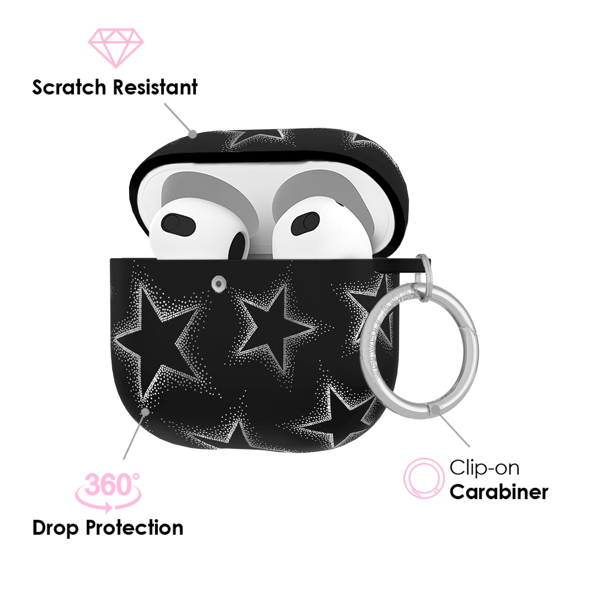 Chrome Stars AirPod Case