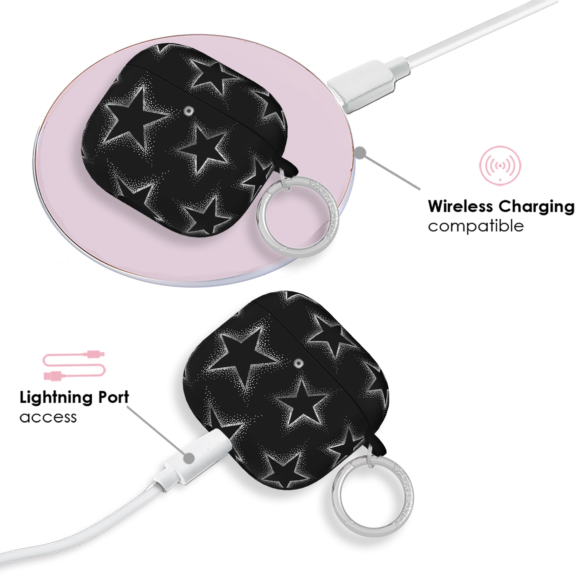 Chrome Stars AirPod Case