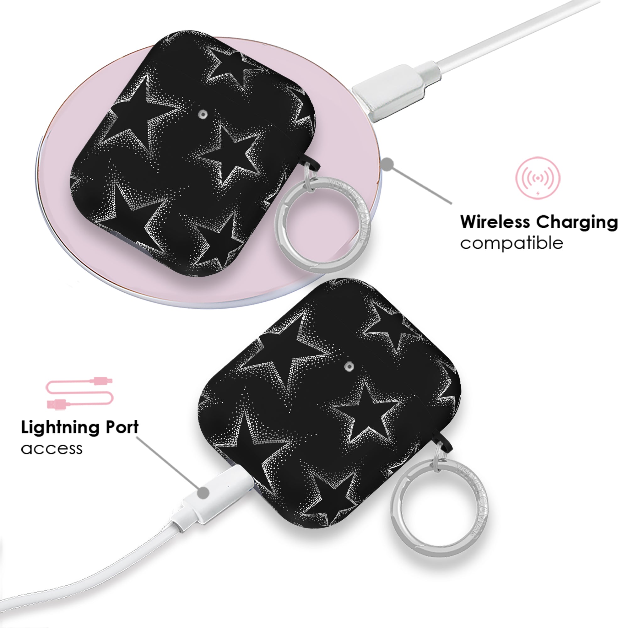 Chrome Stars AirPod Case