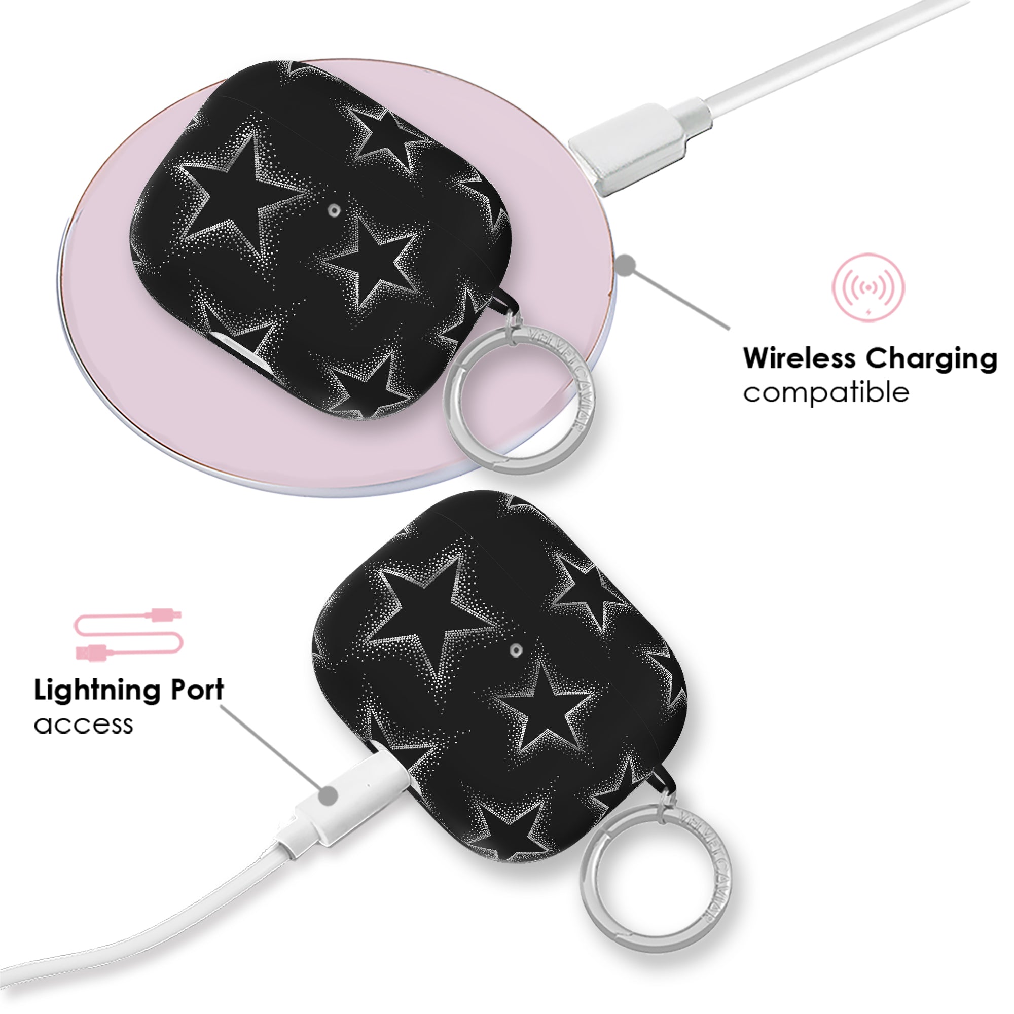 Chrome Stars AirPod Case