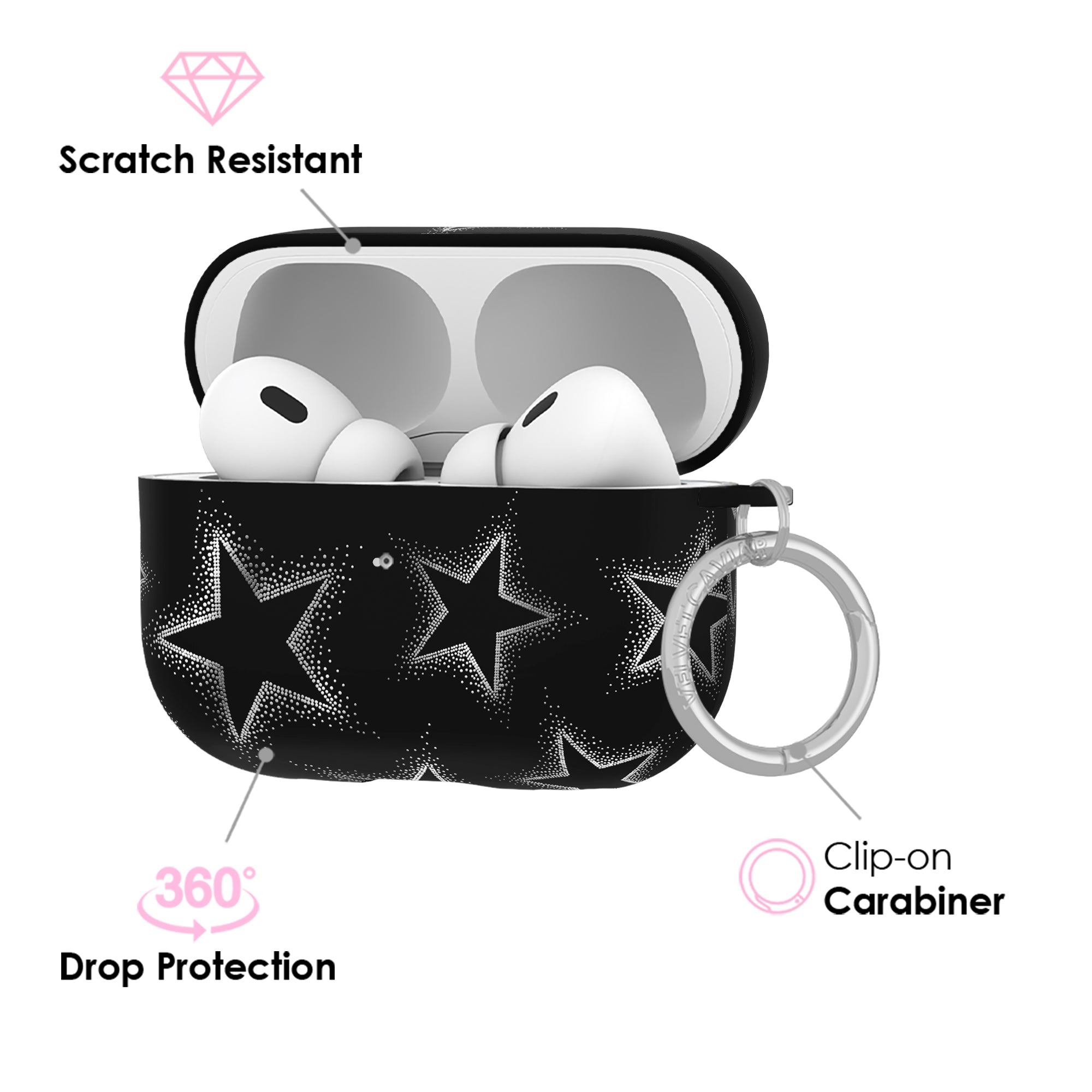 Chrome Stars AirPod Case