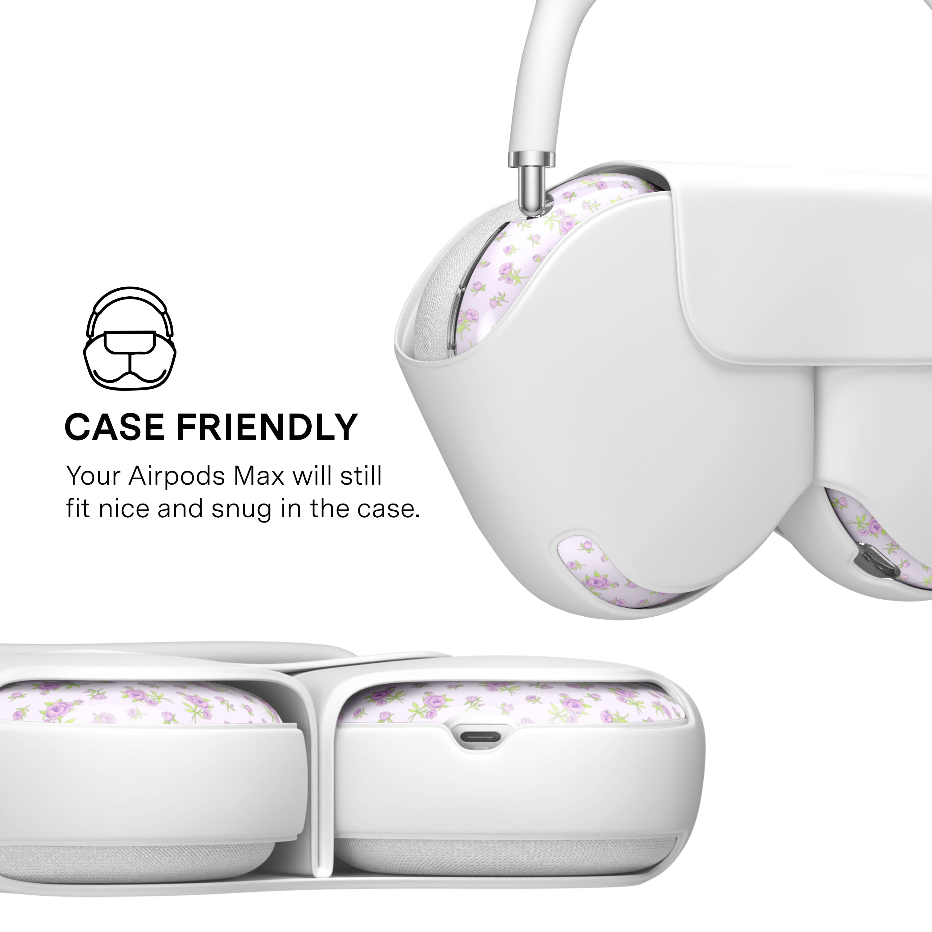 Dainty Lilac Floral AirPod Max Case
