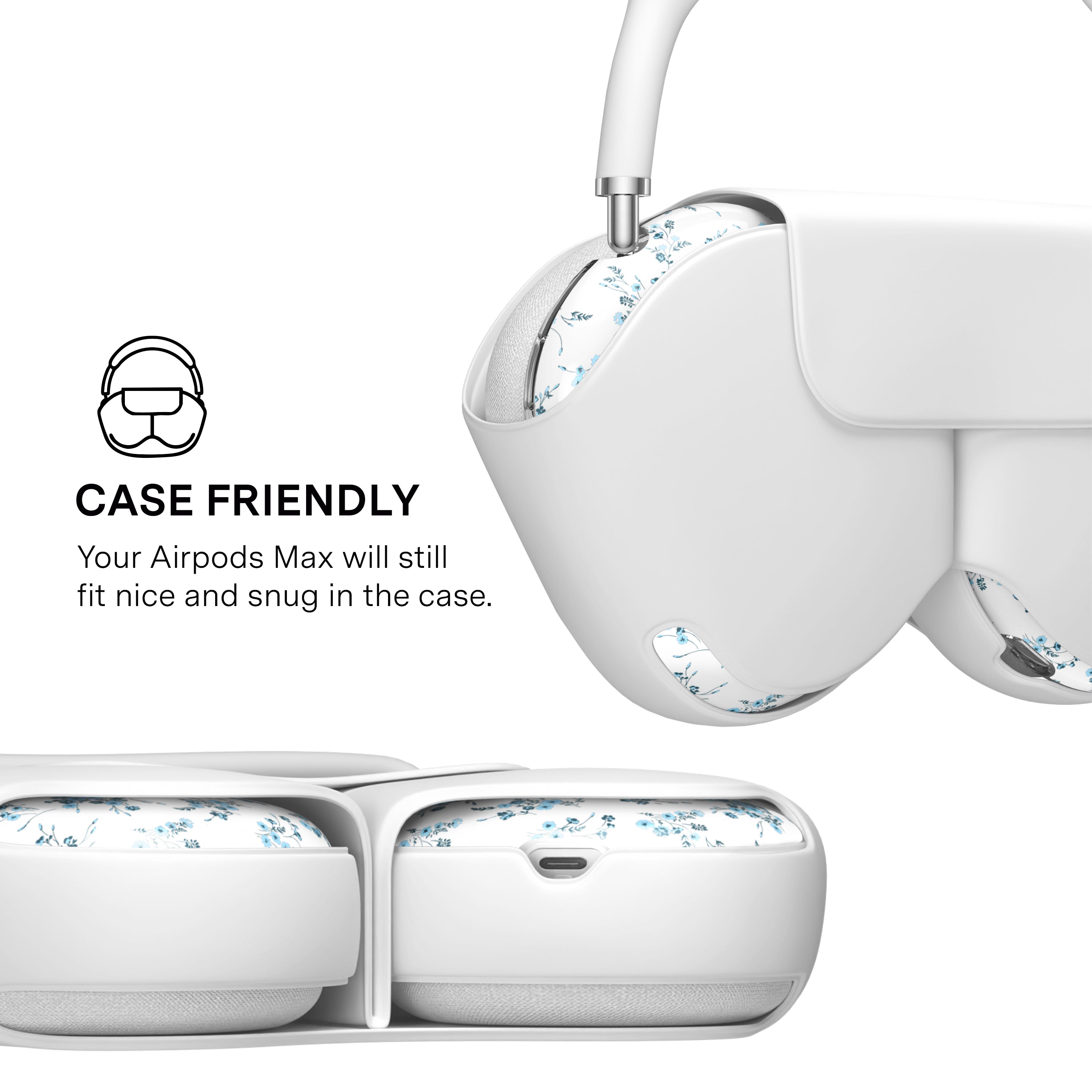 French Blue Floral AirPod Max Case
