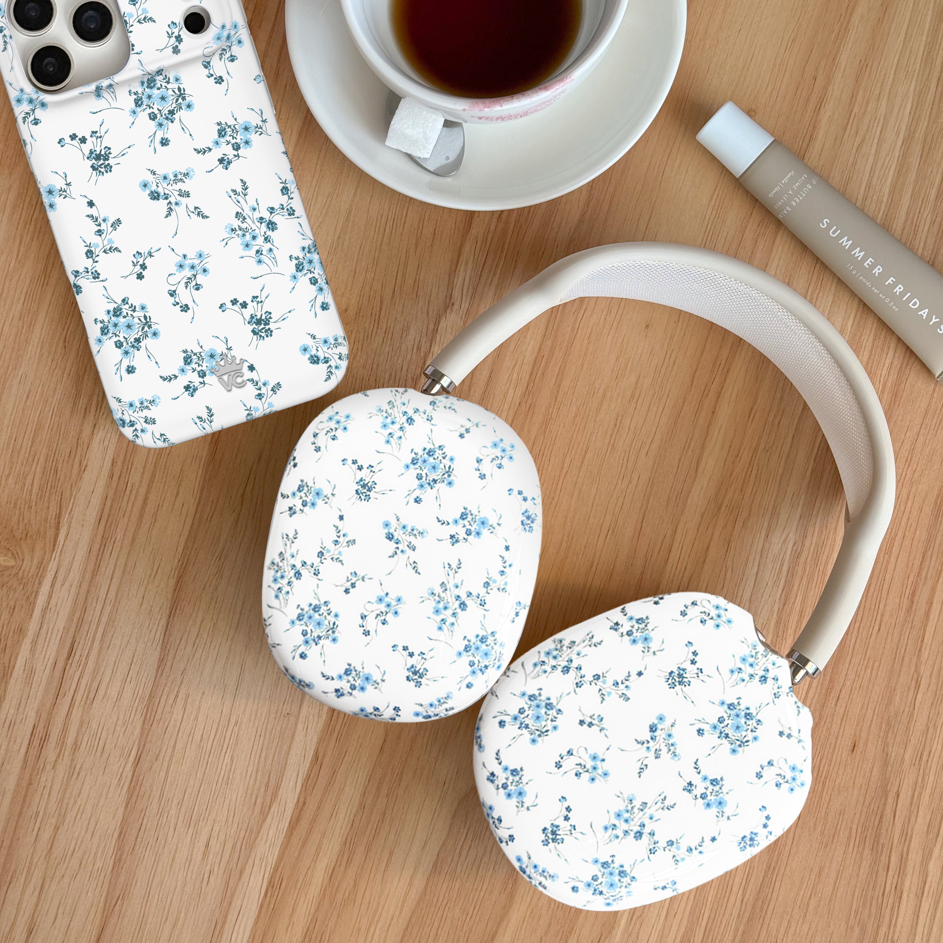 French Blue Floral AirPod Max Case