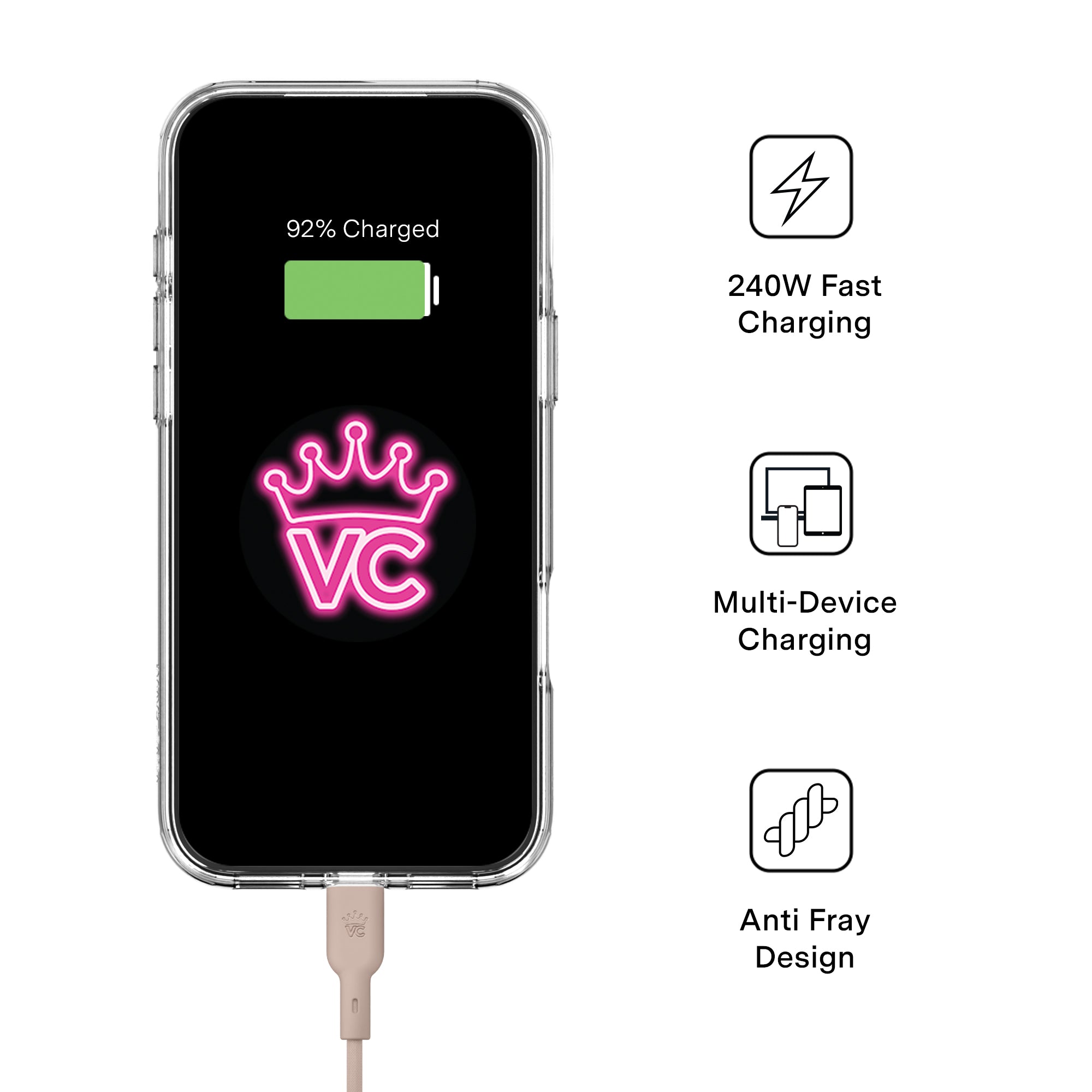 Iced Chai Fast Charging Cable, 6ft USB-C