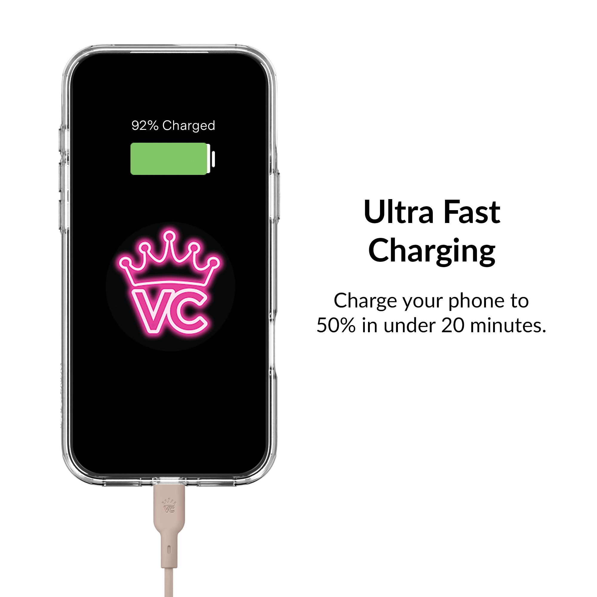 Iced Chai Fast Charging Set, Dual Port Wall Adapter + 6ft USB-C Cable