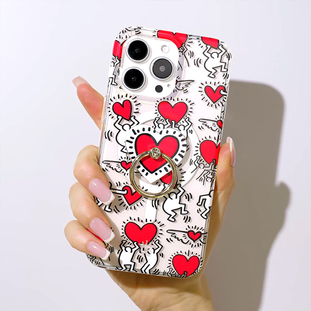 Keith Haring Red Heart Phone Ring