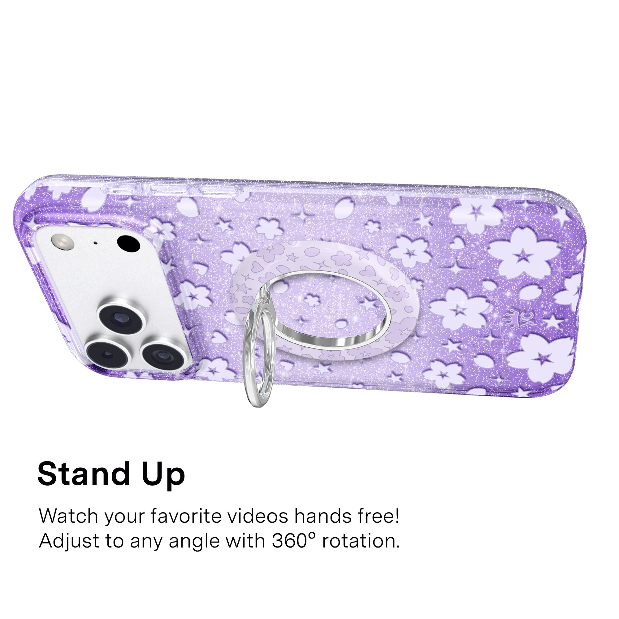 Lavender Cherry Blossom MagSafe Grip Ring