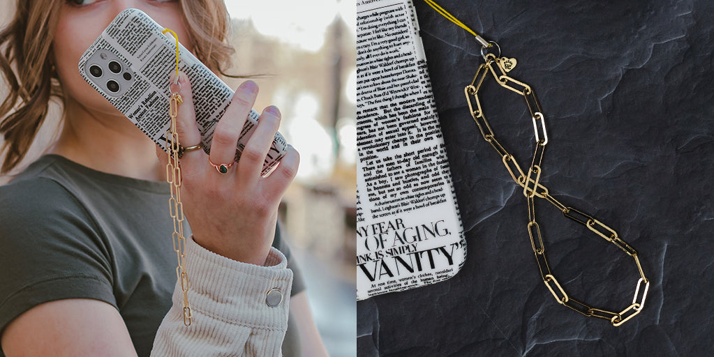 Gold Chain Phone Charm
