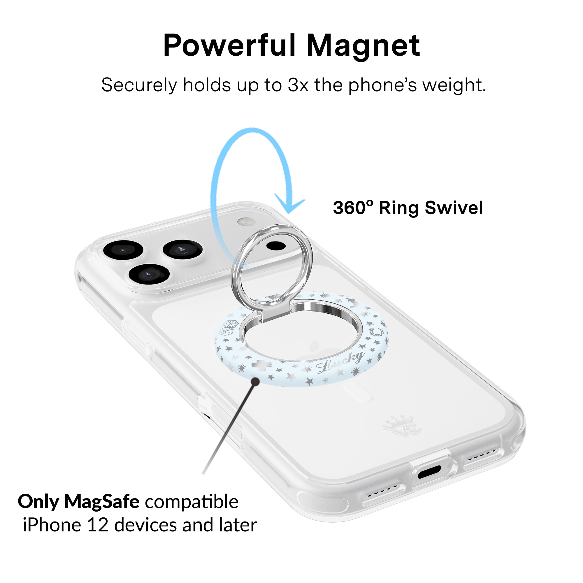 Lucky Girl Holo MagSafe Grip Ring