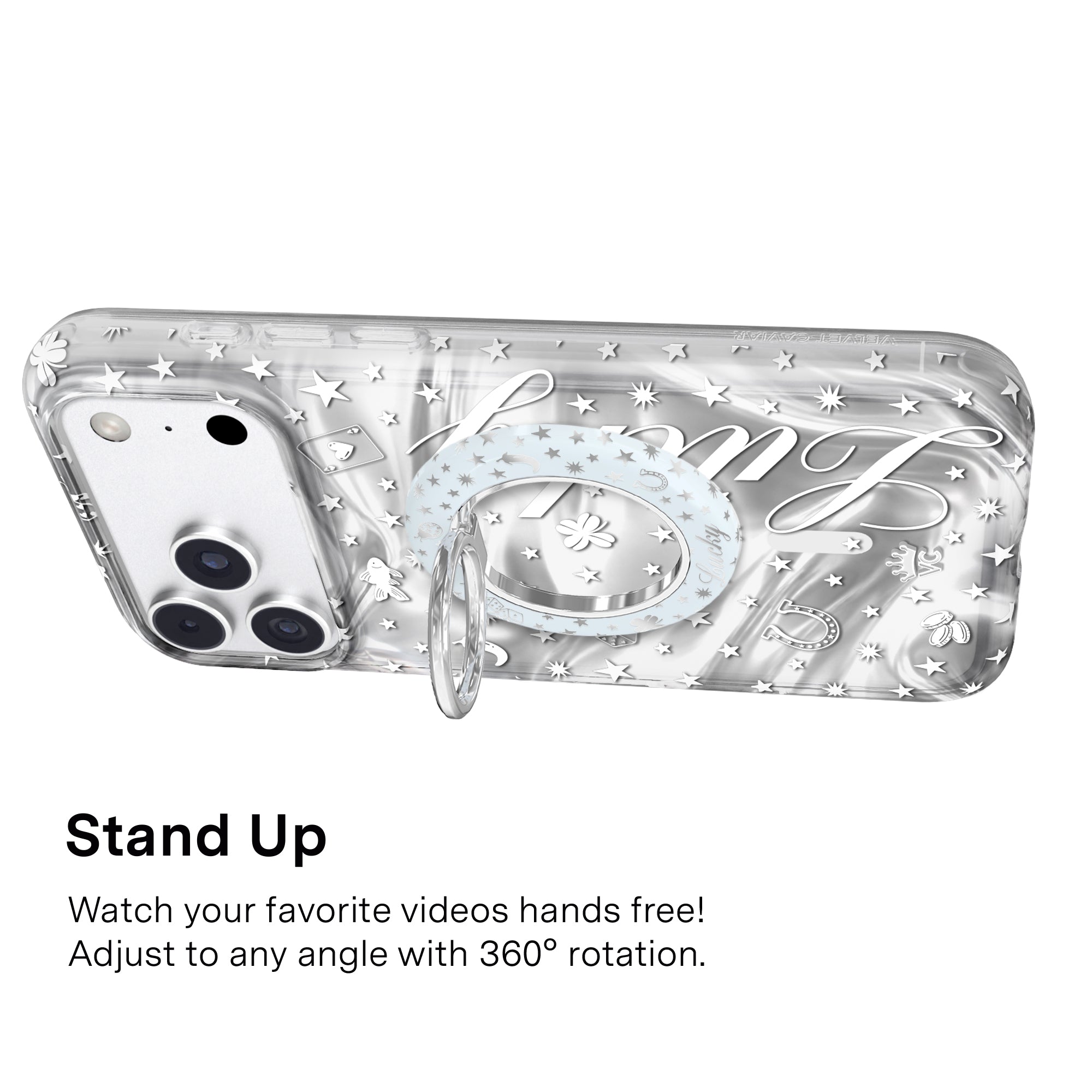 Lucky Girl Holo MagSafe Grip Ring