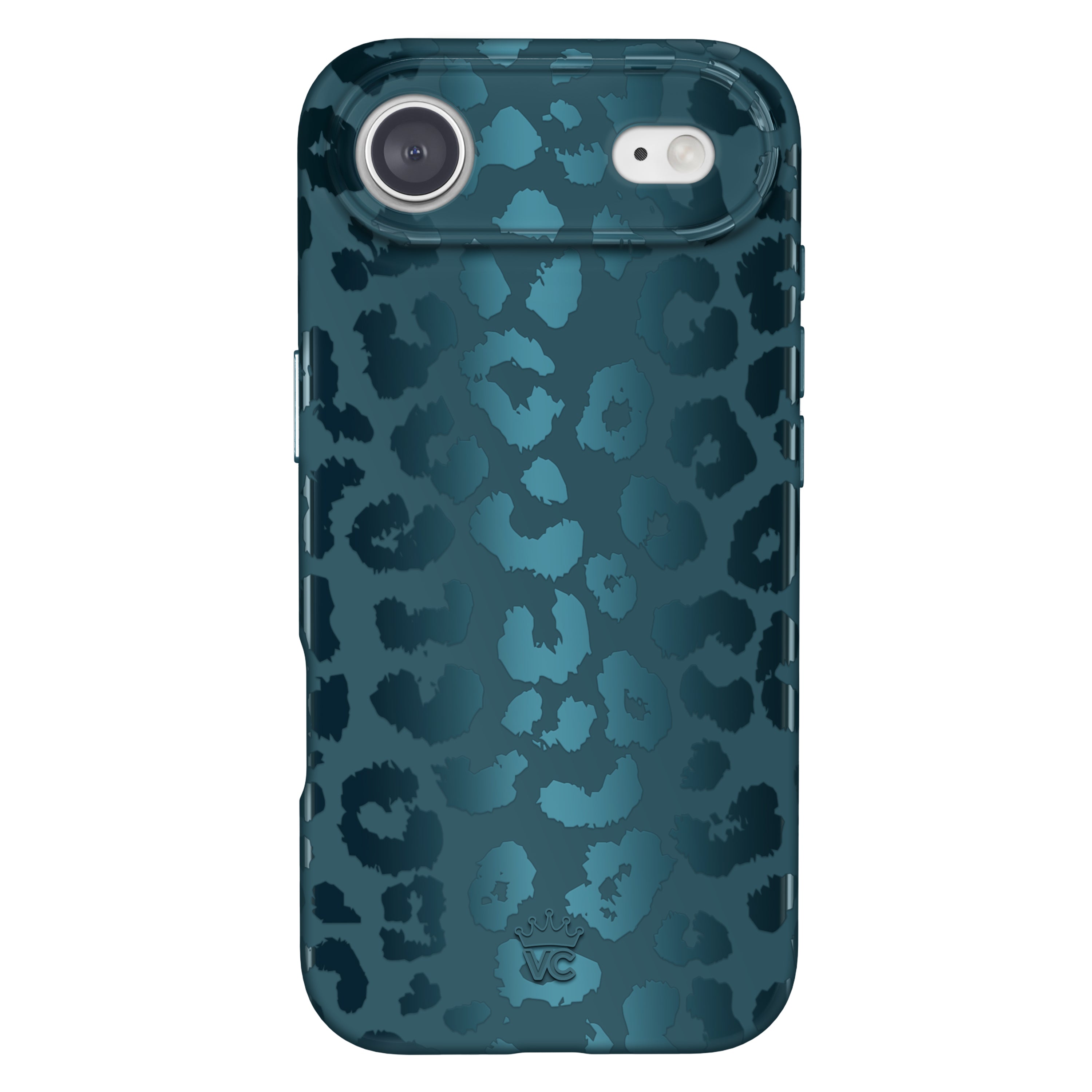 Metallic Navy Leopard iPhone Case
