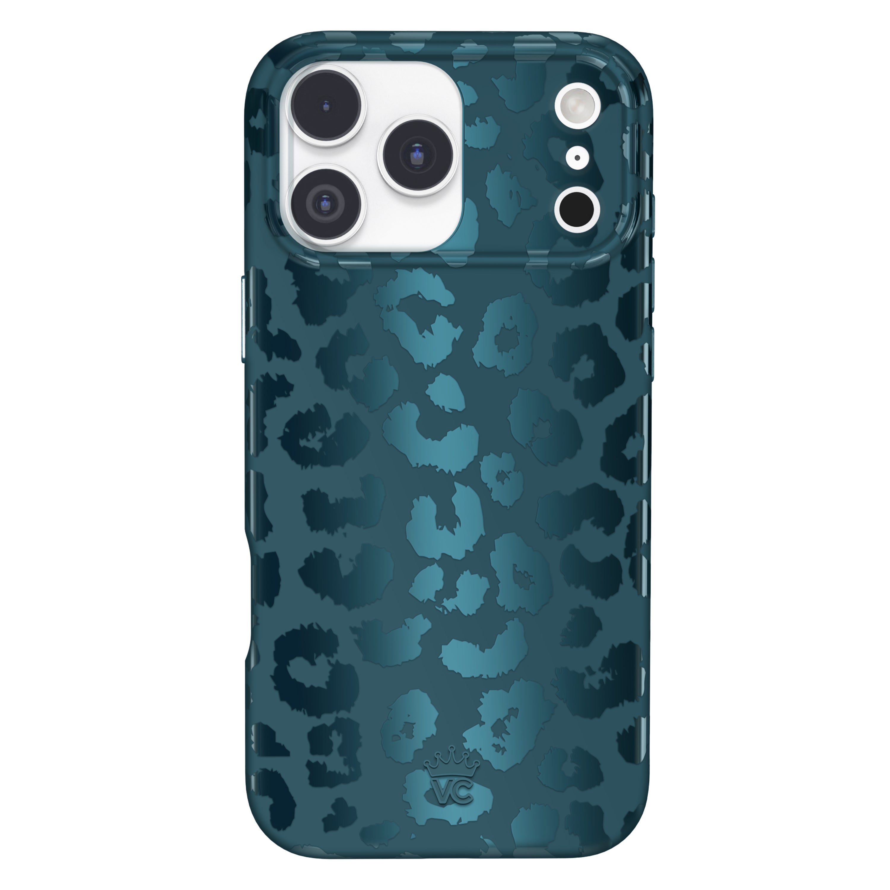 Metallic Navy Leopard iPhone Case