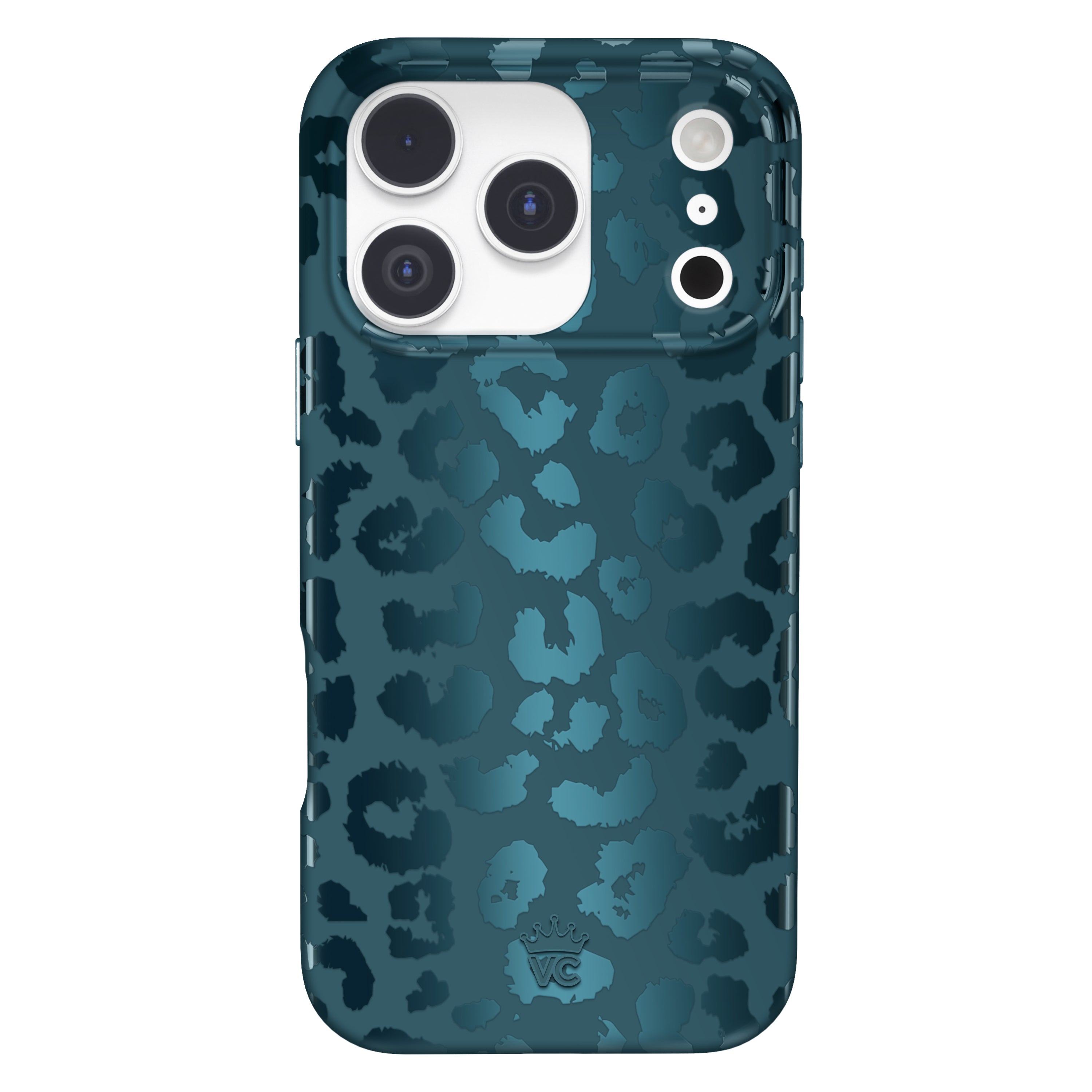 Metallic Navy Leopard iPhone Case