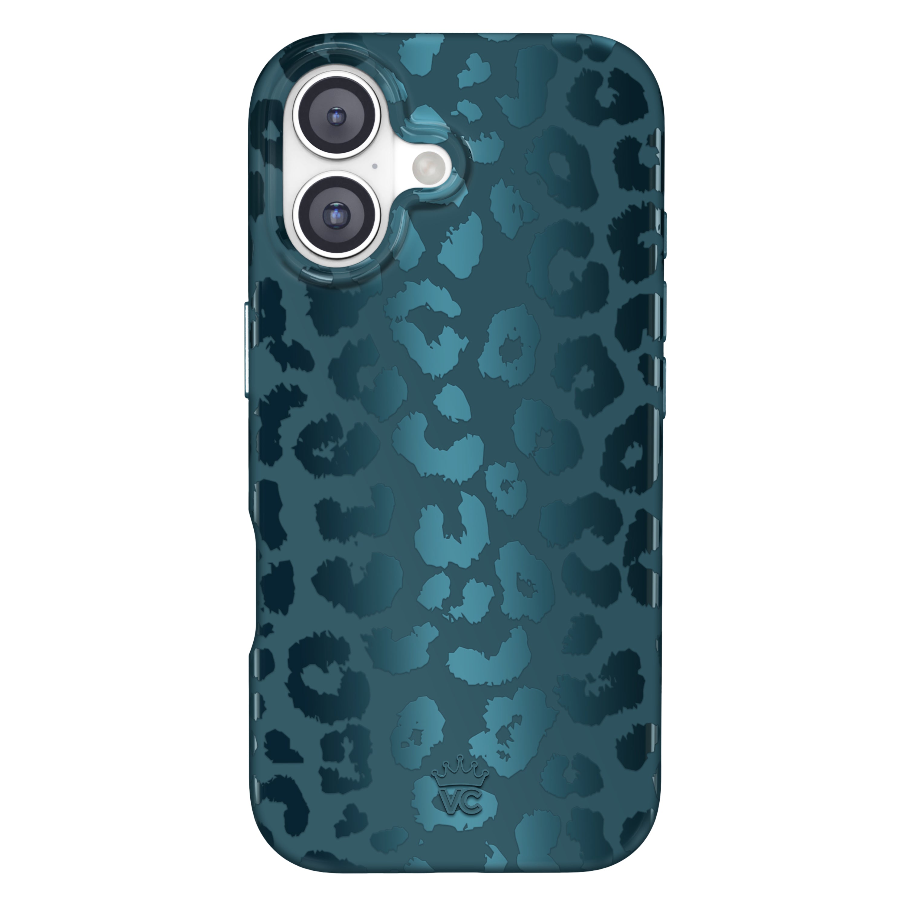 Metallic Navy Leopard iPhone Case