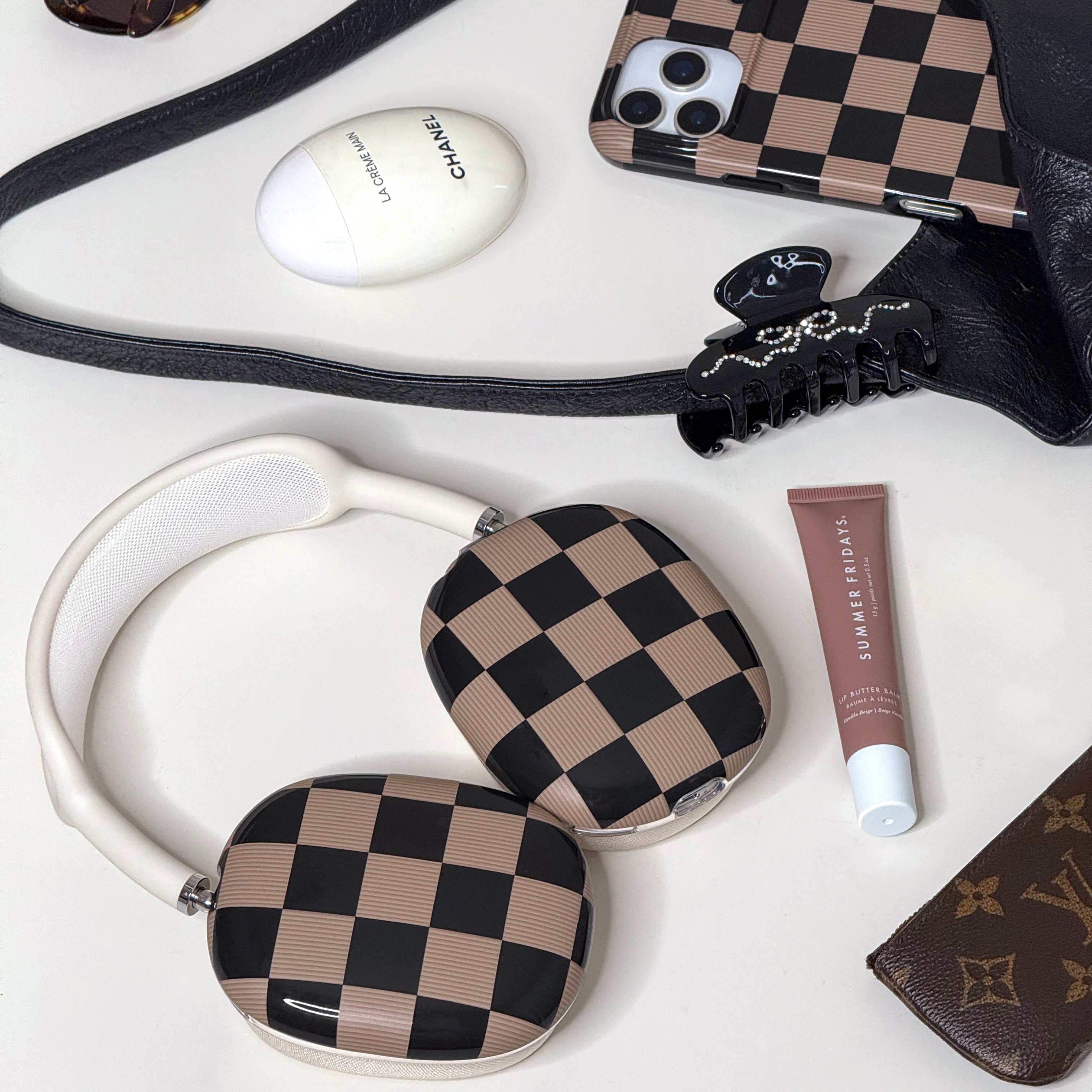 Mocha Vibe Checkered AirPod Max Case